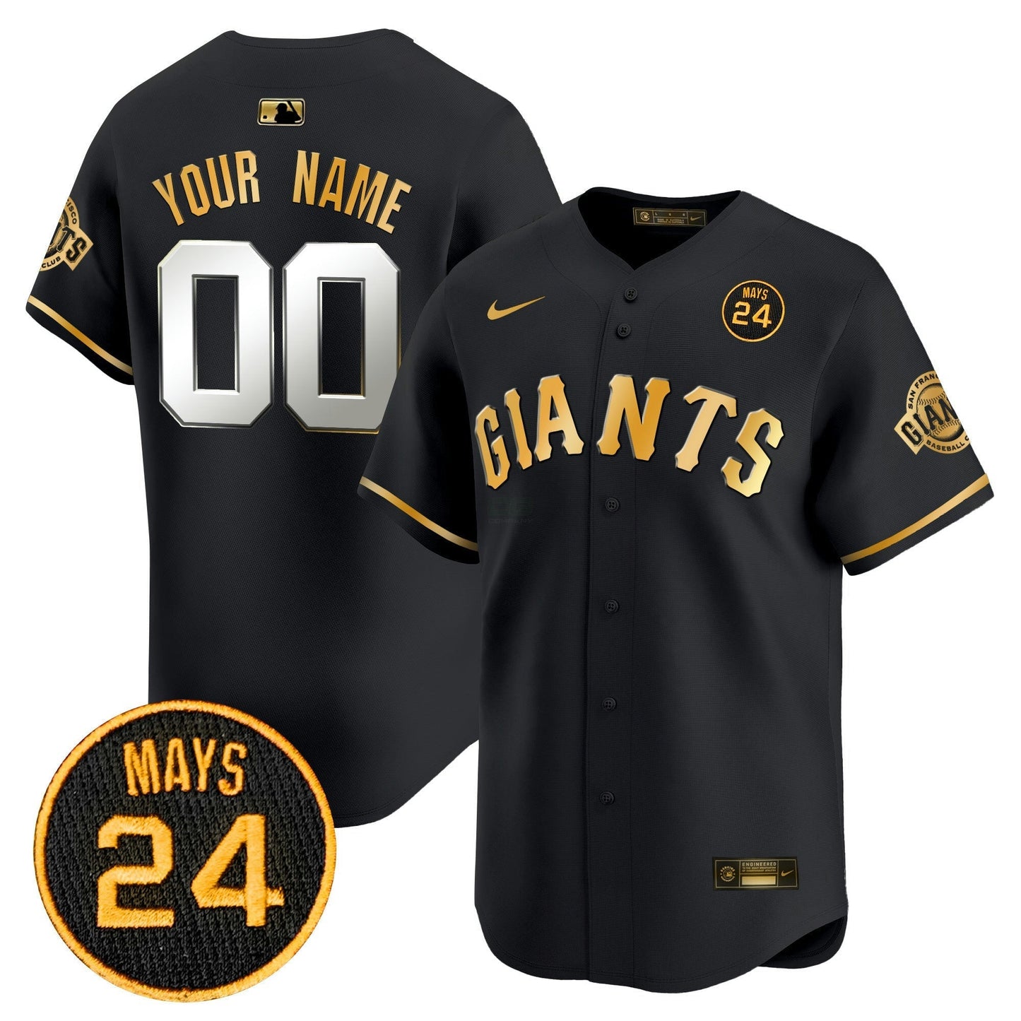 Camisa MLB San Francisco 2024 Willie Mays Patch Vapor Premier Limited Jersey V3