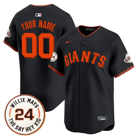 Camisa MLB San Francisco 2025 Willie Mays Patch Vapor Premier Limited Jersey
