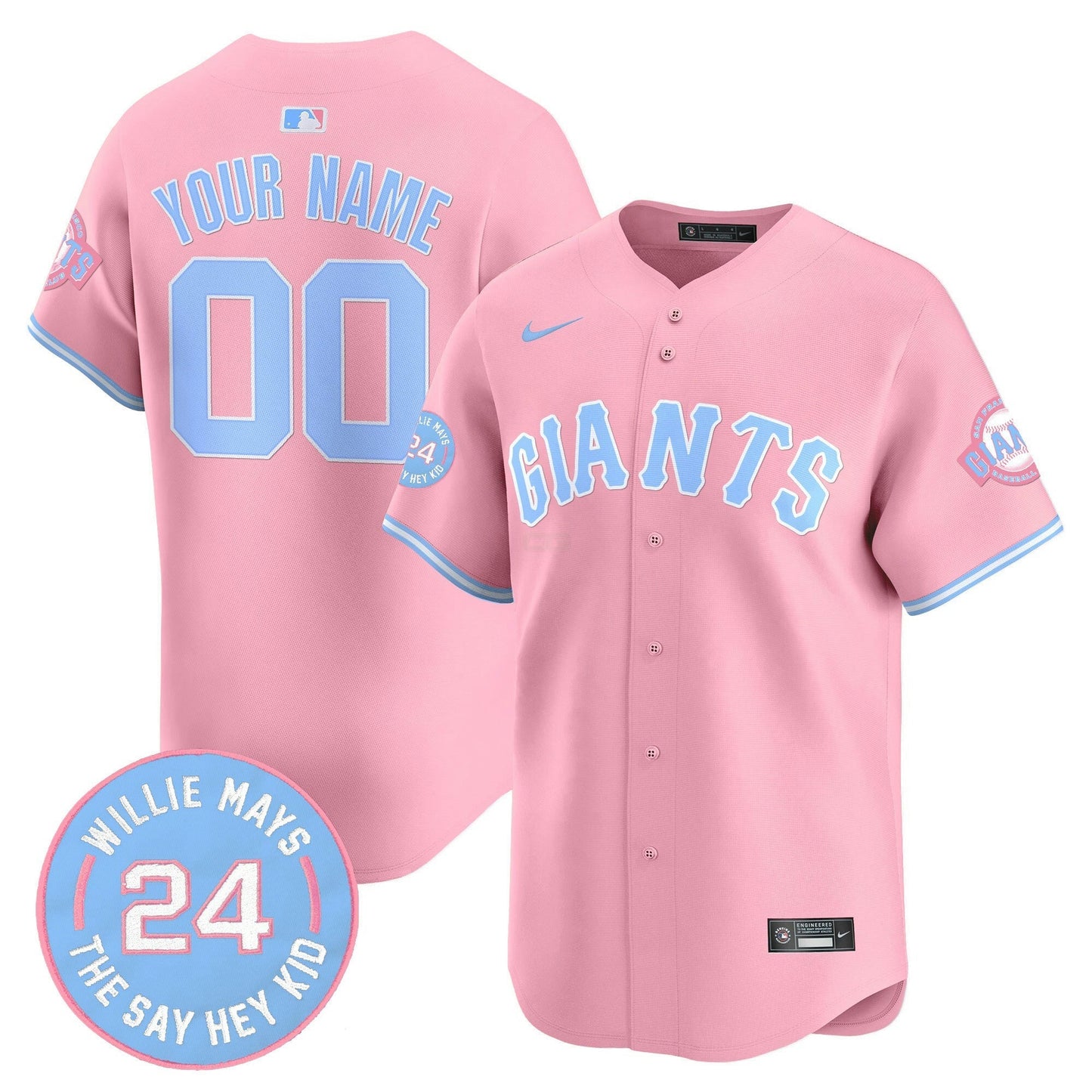 Camisa MLB San Francisco Bubblegum Pink Vapor Premier Limited Jersey
