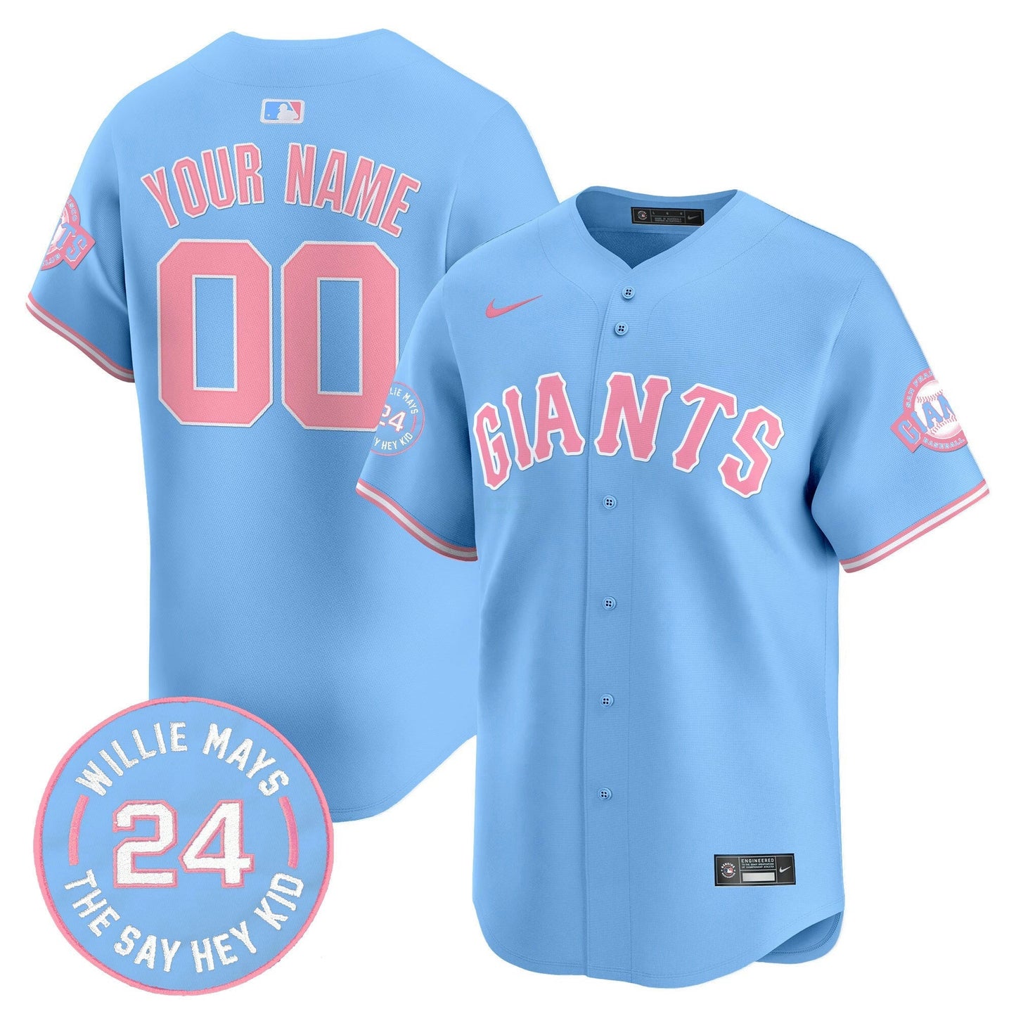 Camisa MLB San Francisco Bubblegum Pink Vapor Premier Limited Jersey