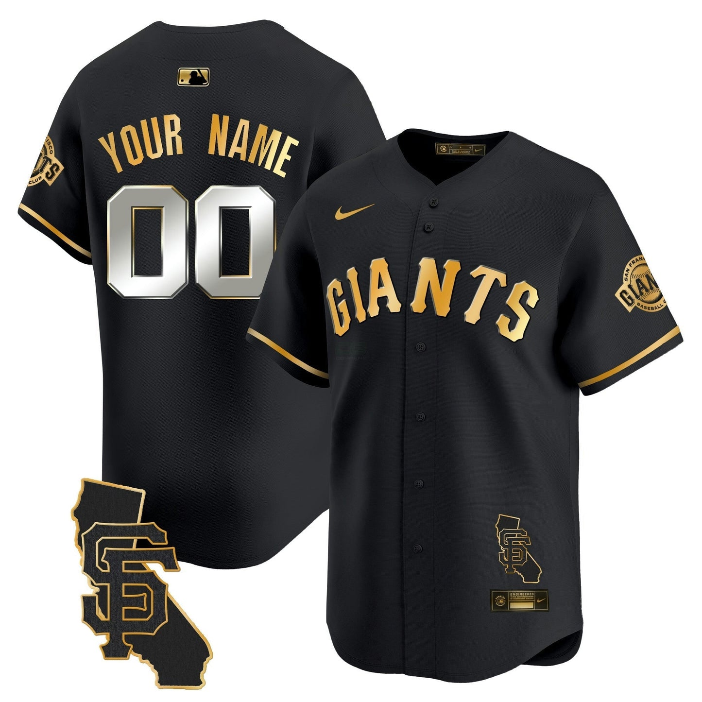 Camisa MLB San Francisco California Patch Vapor Premier Limited Jersey