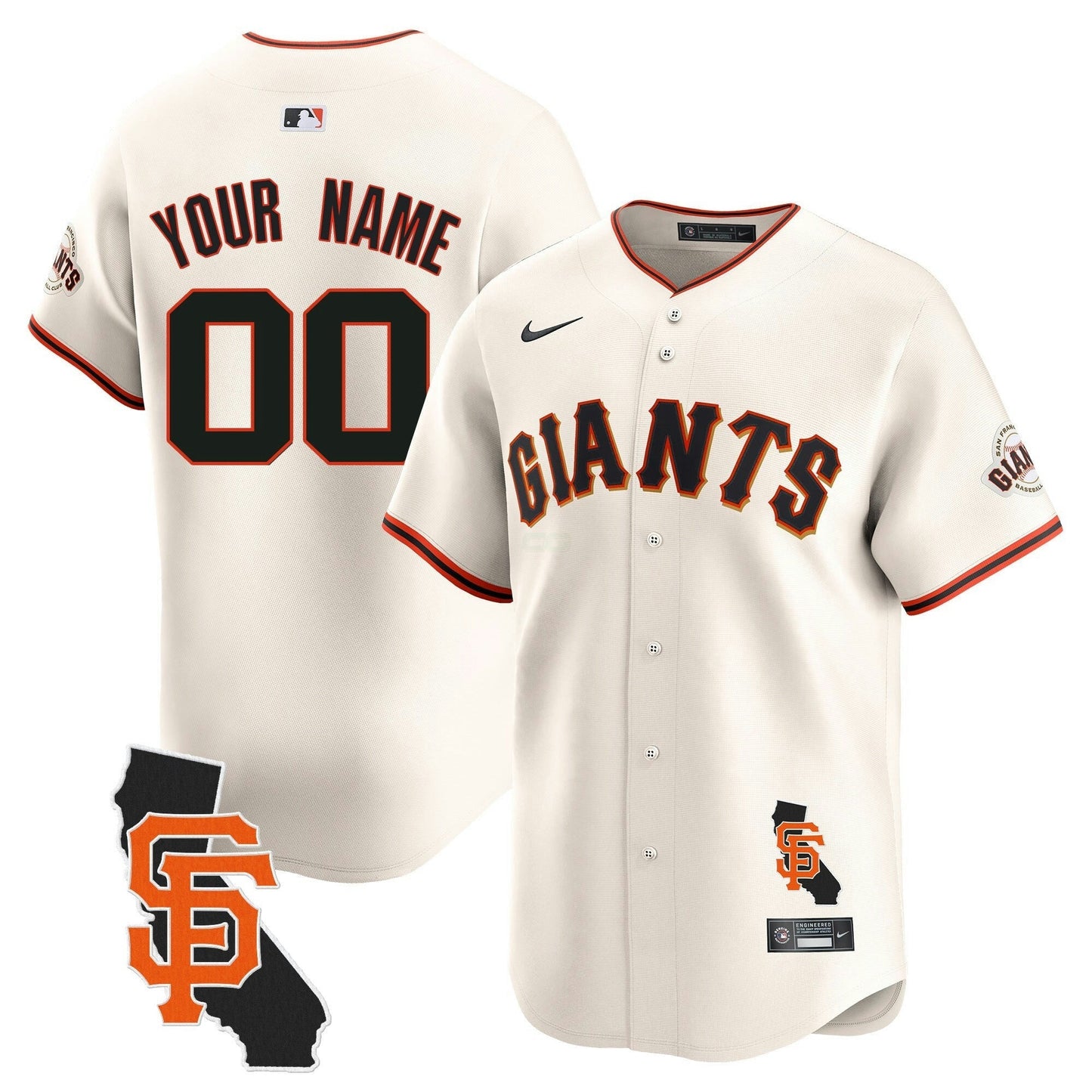 Camisa MLB San Francisco California Patch Vapor Premier Limited Jersey