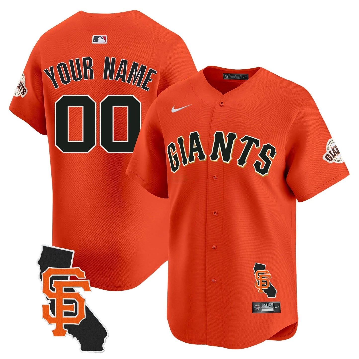 Camisa MLB San Francisco California Patch Vapor Premier Limited Jersey