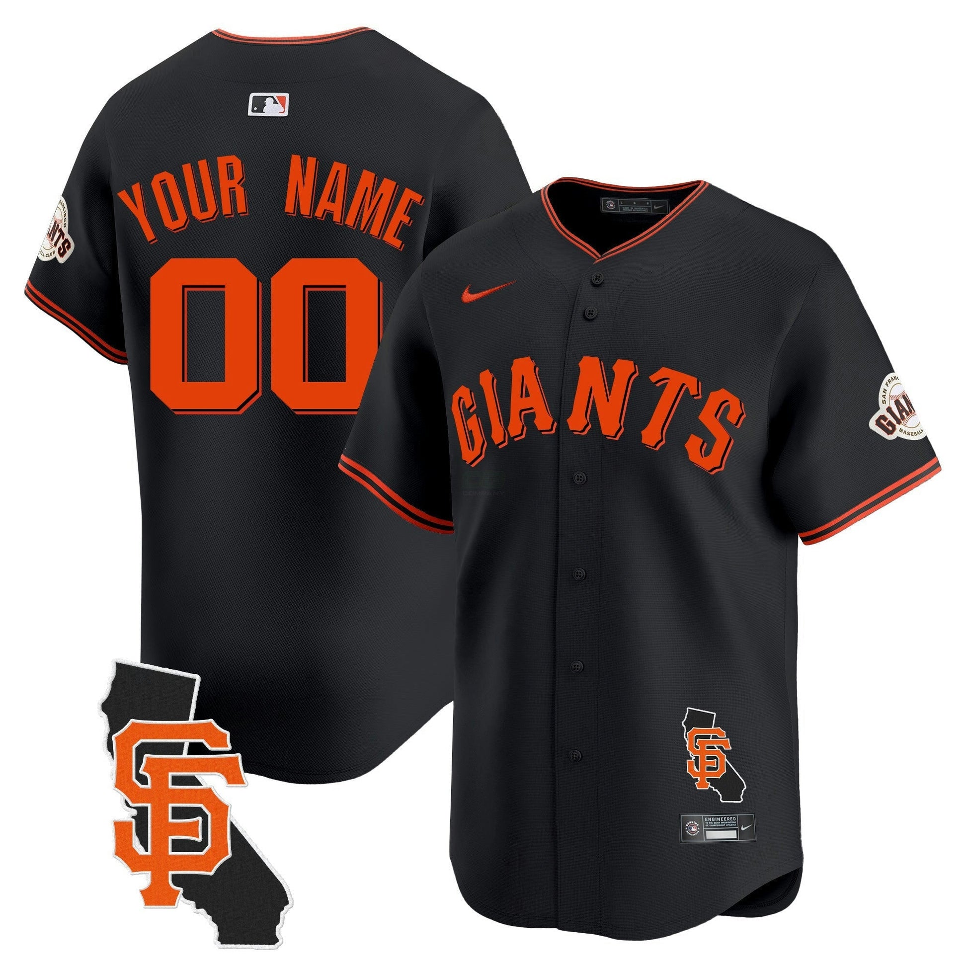 Camisa MLB San Francisco California Patch Vapor Premier Limited Jersey