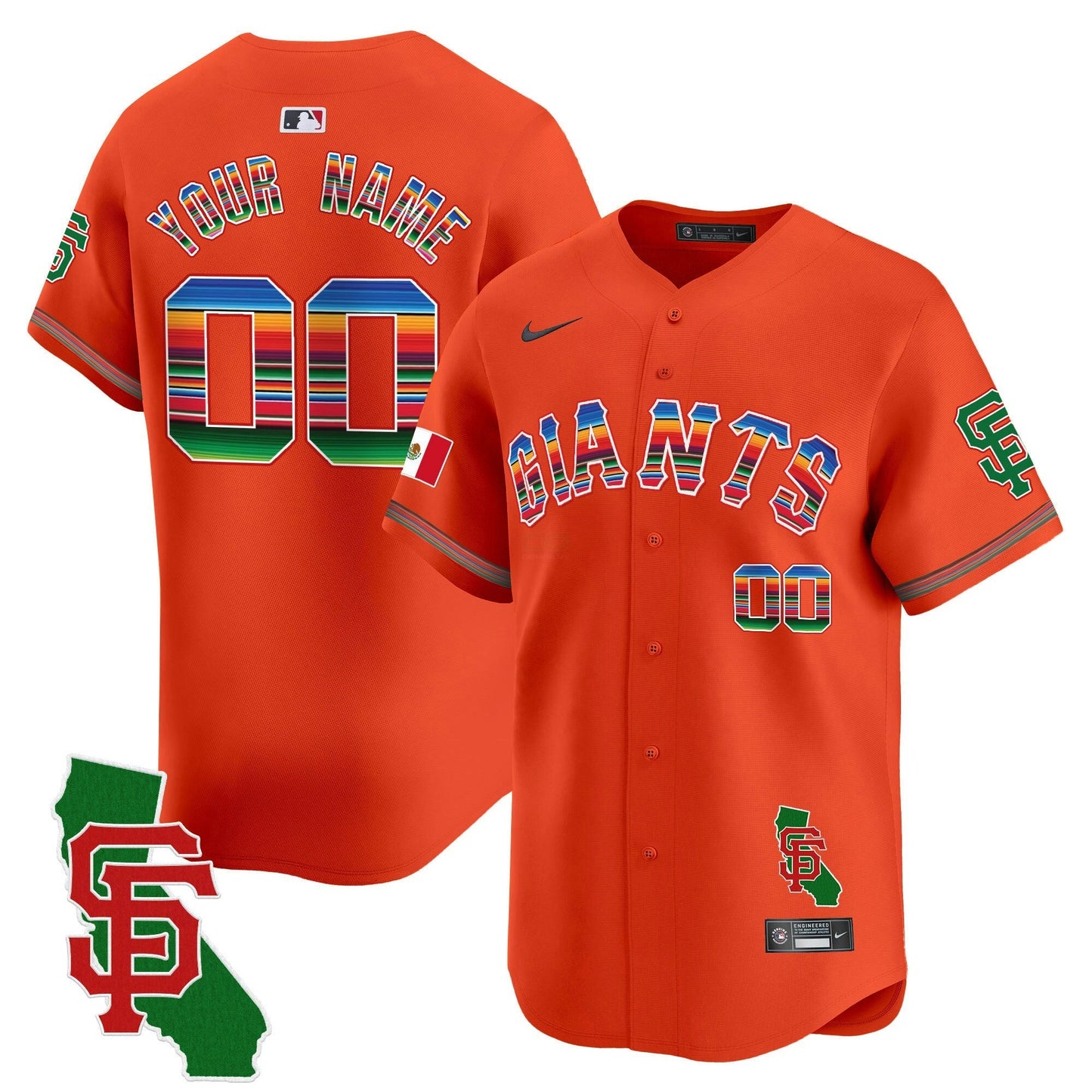Camisa MLB San Francisco Mexico California Patch Vapor Premier Limited Jersey