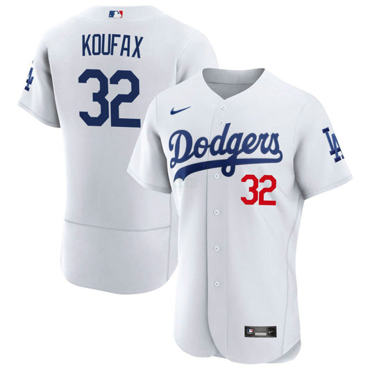Camisa MLB Sandy Koufax Los Angeles White Jersey - Branca