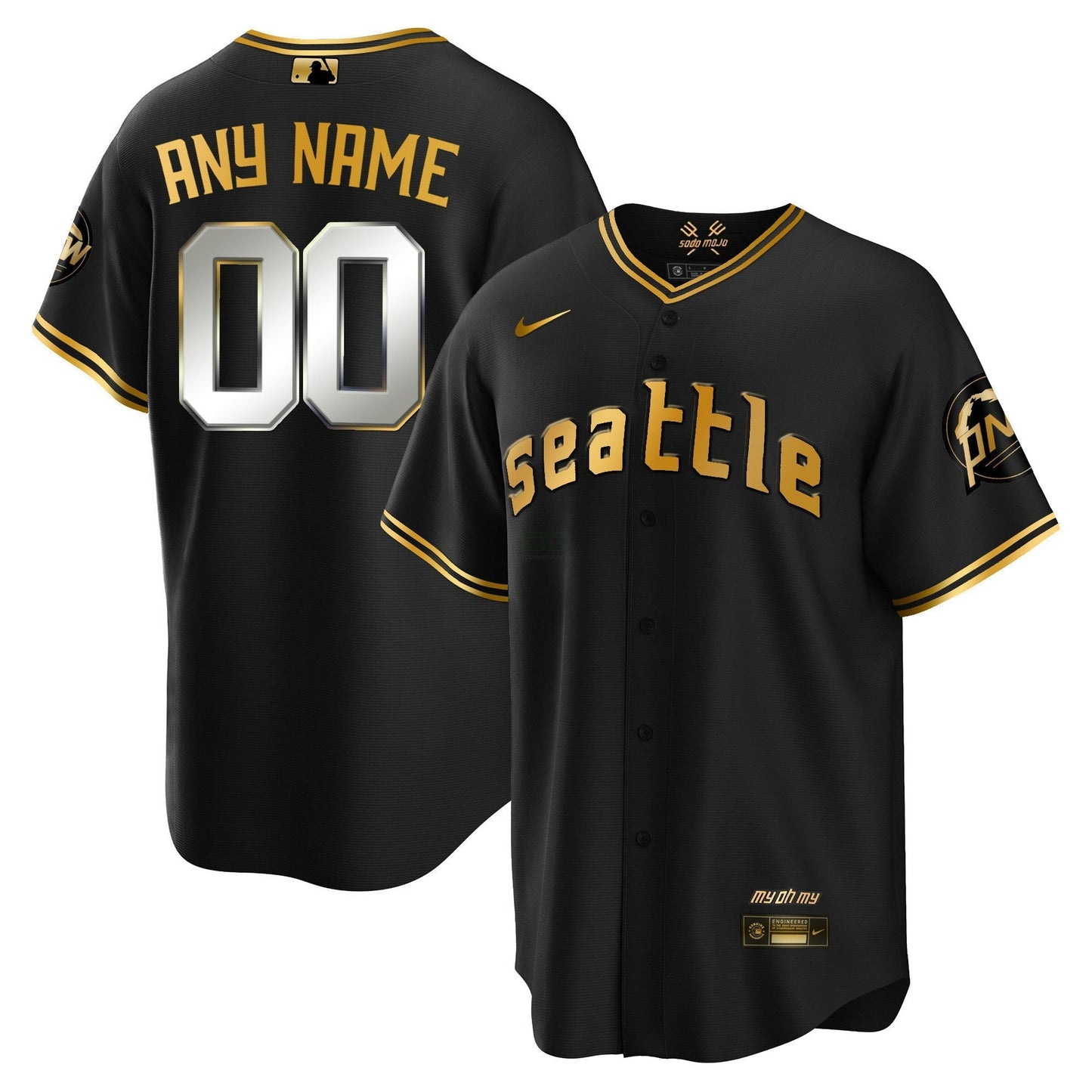 Camisa MLB Seattle 2023 City Connect Dourada Jersey