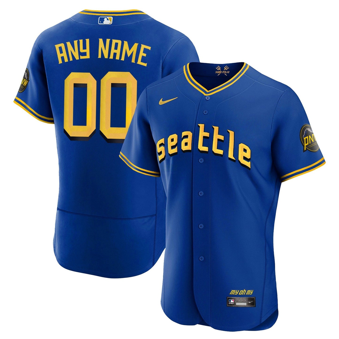 Camisa MLB Seattle 2023 City Connect Dourada Jersey