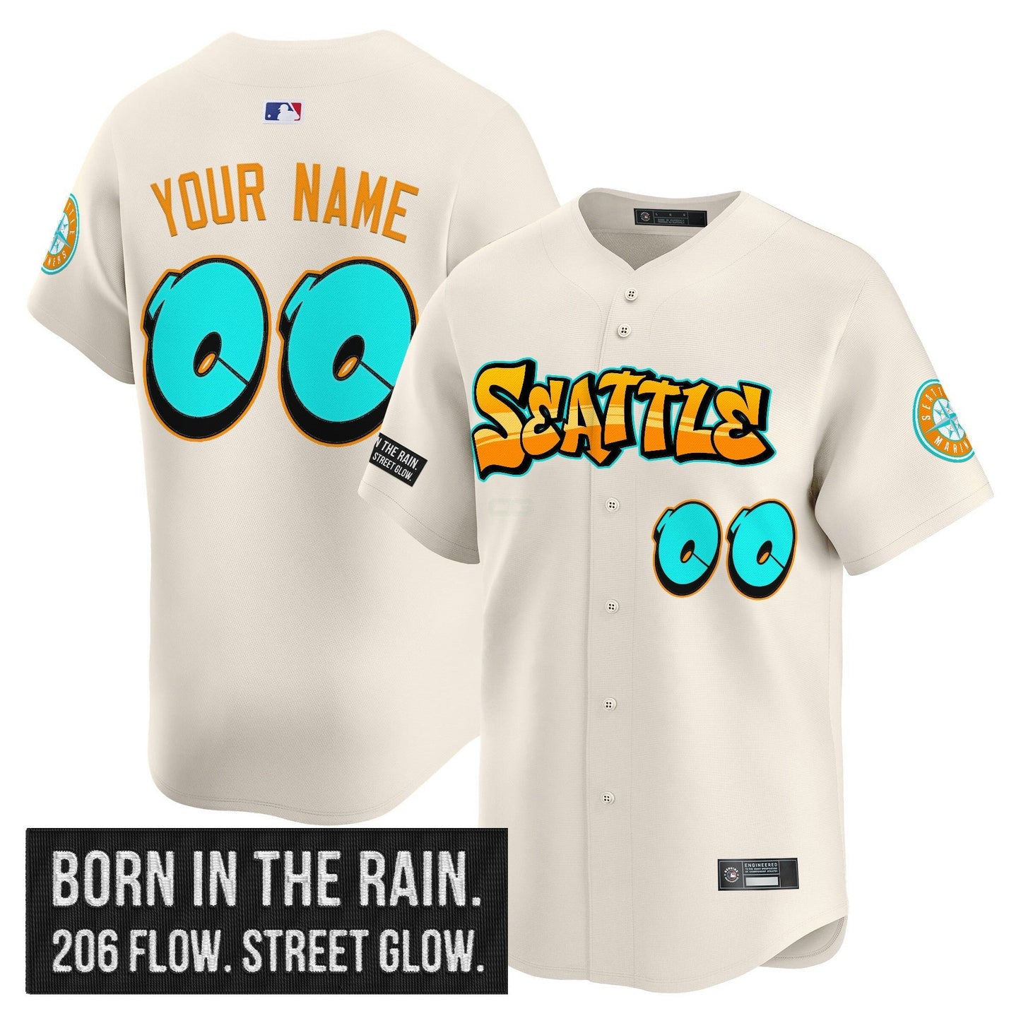 Camisa MLB Seattle ‘Graffiti Emerald Drop Edition’ Vapor Premier Limited Jersey