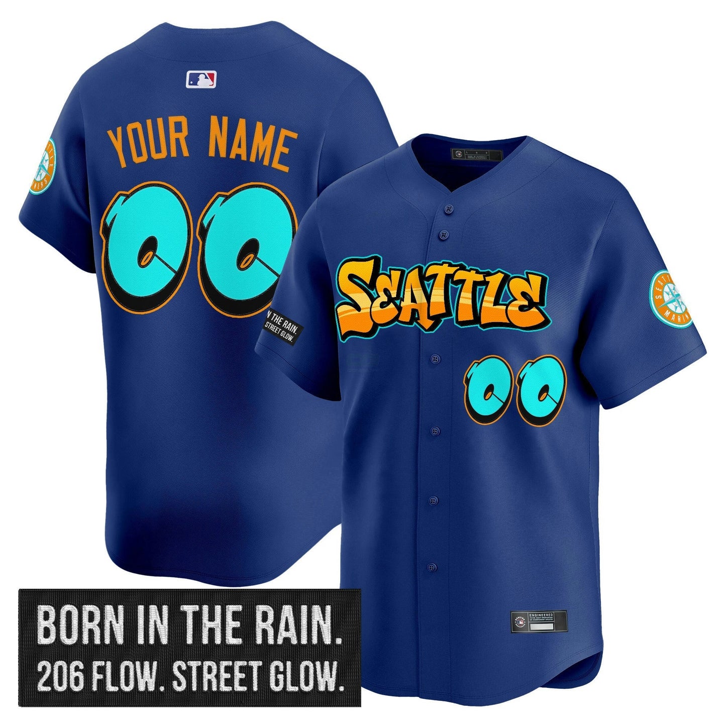 Camisa MLB Seattle ‘Graffiti Emerald Drop Edition’ Vapor Premier Limited Jersey