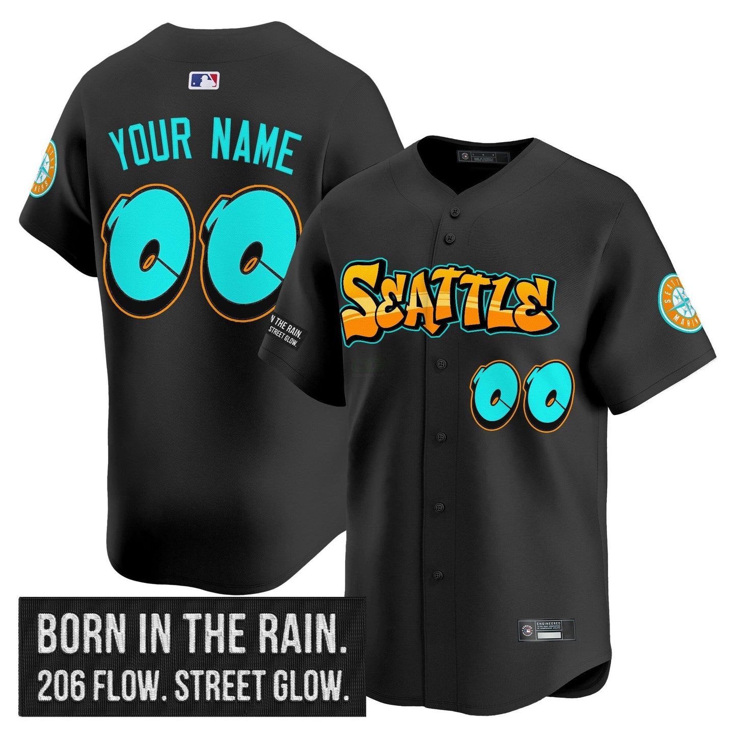 Camisa MLB Seattle ‘Graffiti Emerald Drop Edition’ Vapor Premier Limited Jersey