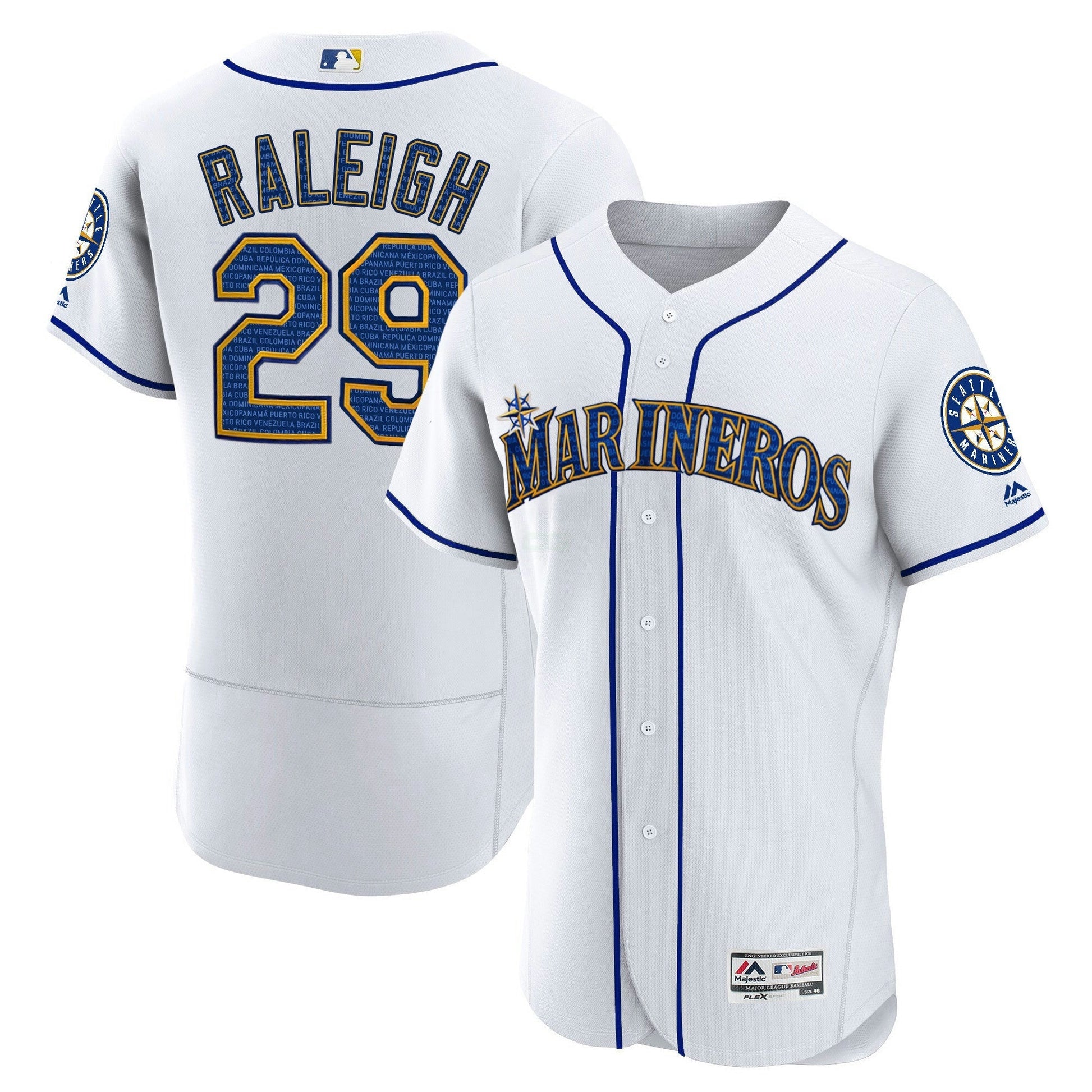 Camisa MLB Seattle Mariners Seattle Marineros Hispanic Heritage Jersey