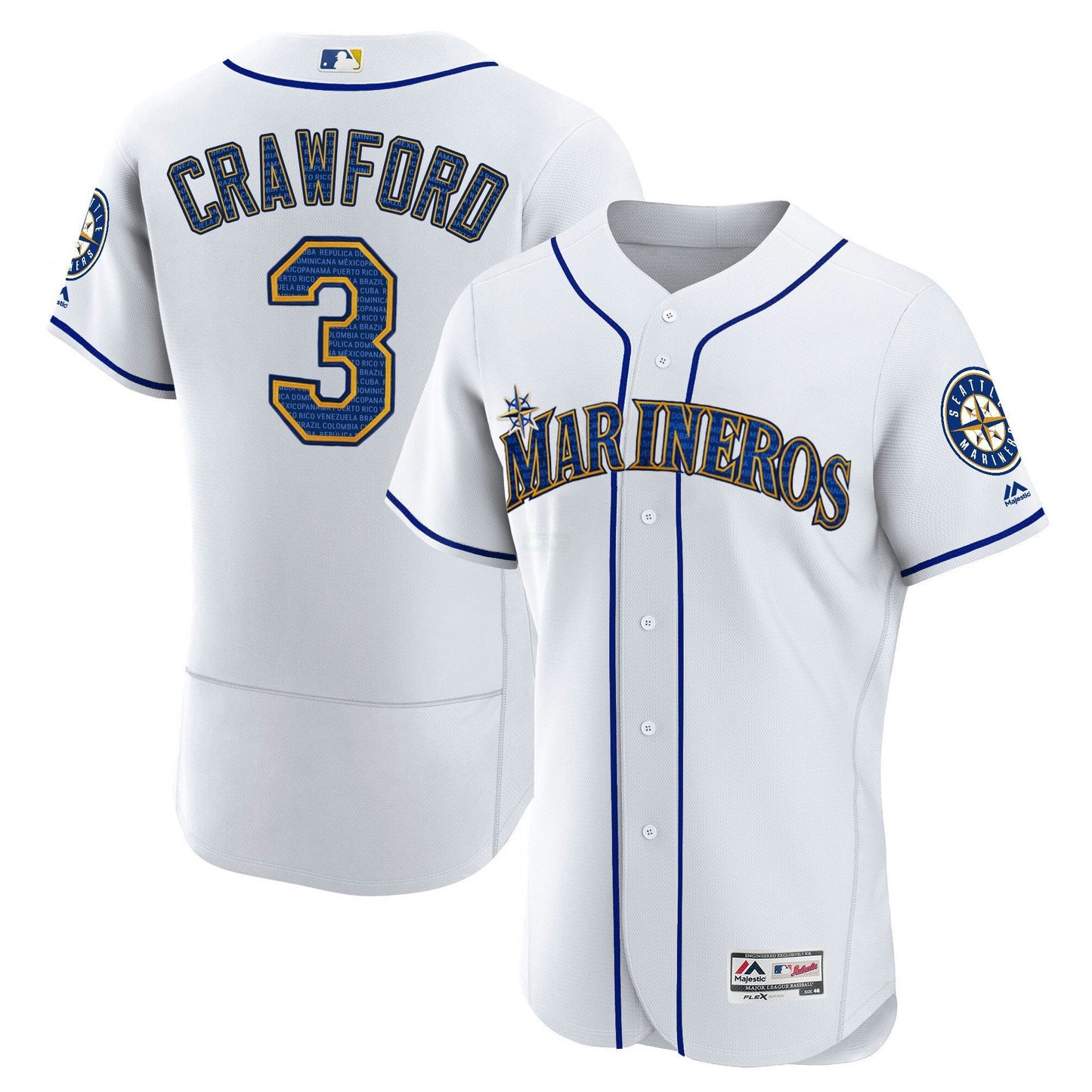 Camisa MLB Seattle Mariners Seattle Marineros Hispanic Heritage Jersey
