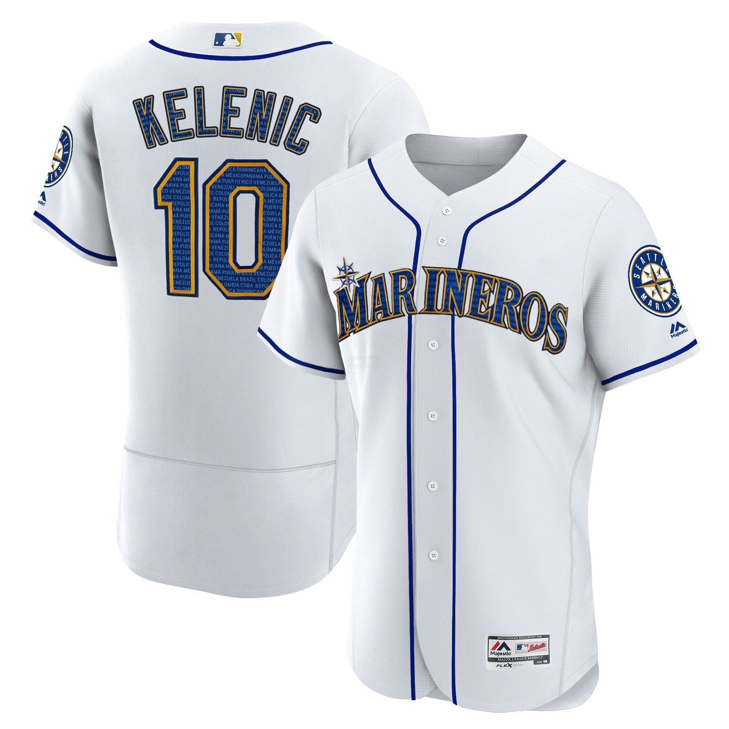 Camisa MLB Seattle Mariners Seattle Marineros Hispanic Heritage Jersey