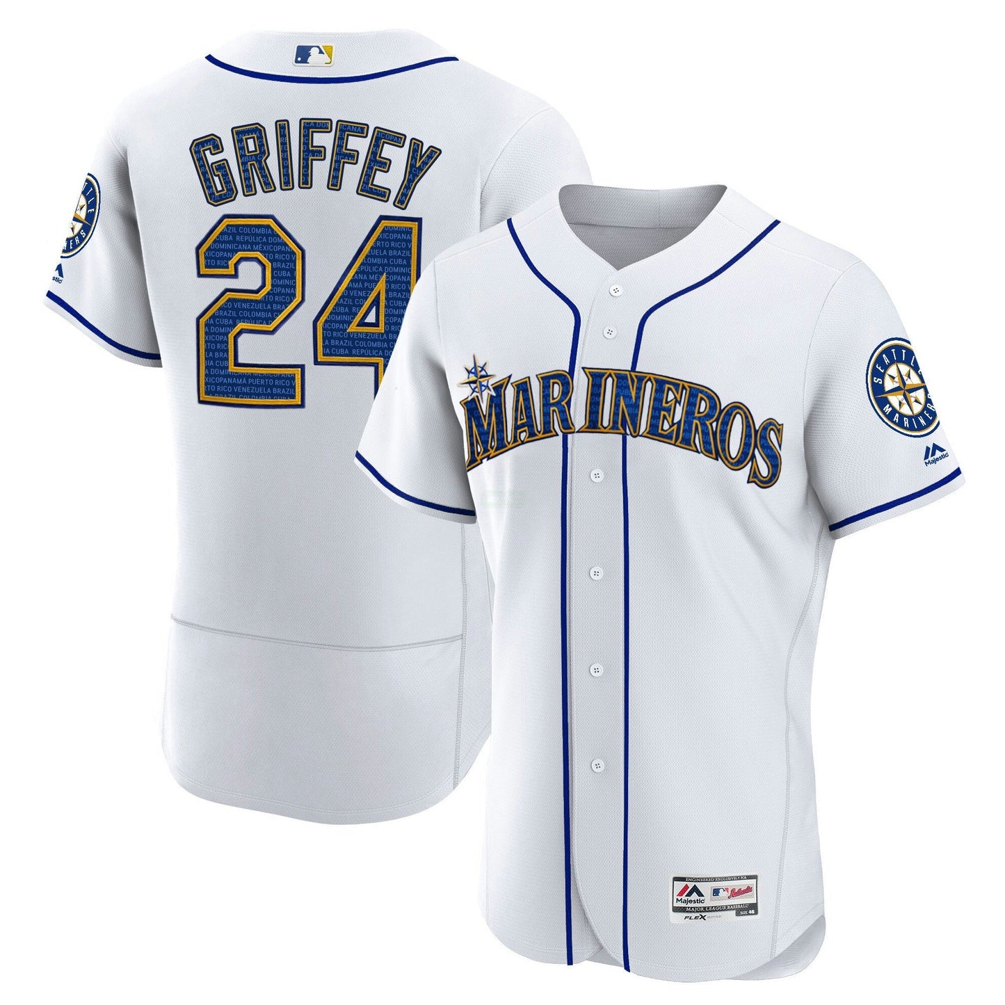 Camisa MLB Seattle Mariners Seattle Marineros Hispanic Heritage Jersey