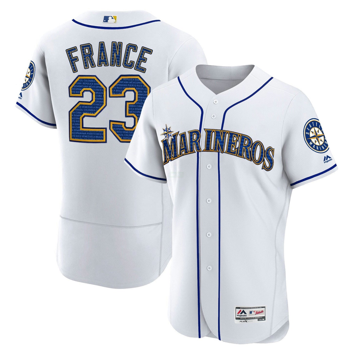 Camisa MLB Seattle Mariners Seattle Marineros Hispanic Heritage Jersey