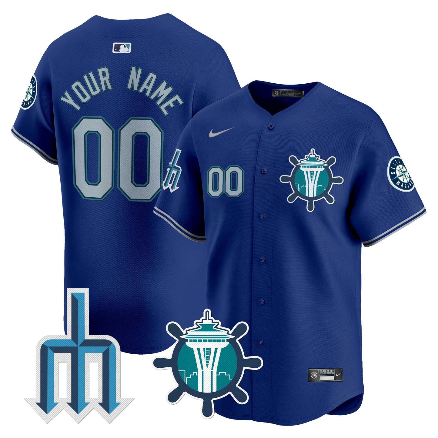 Camisa MLB Seattle Trident Patch Vapor Premier Limited Jersey