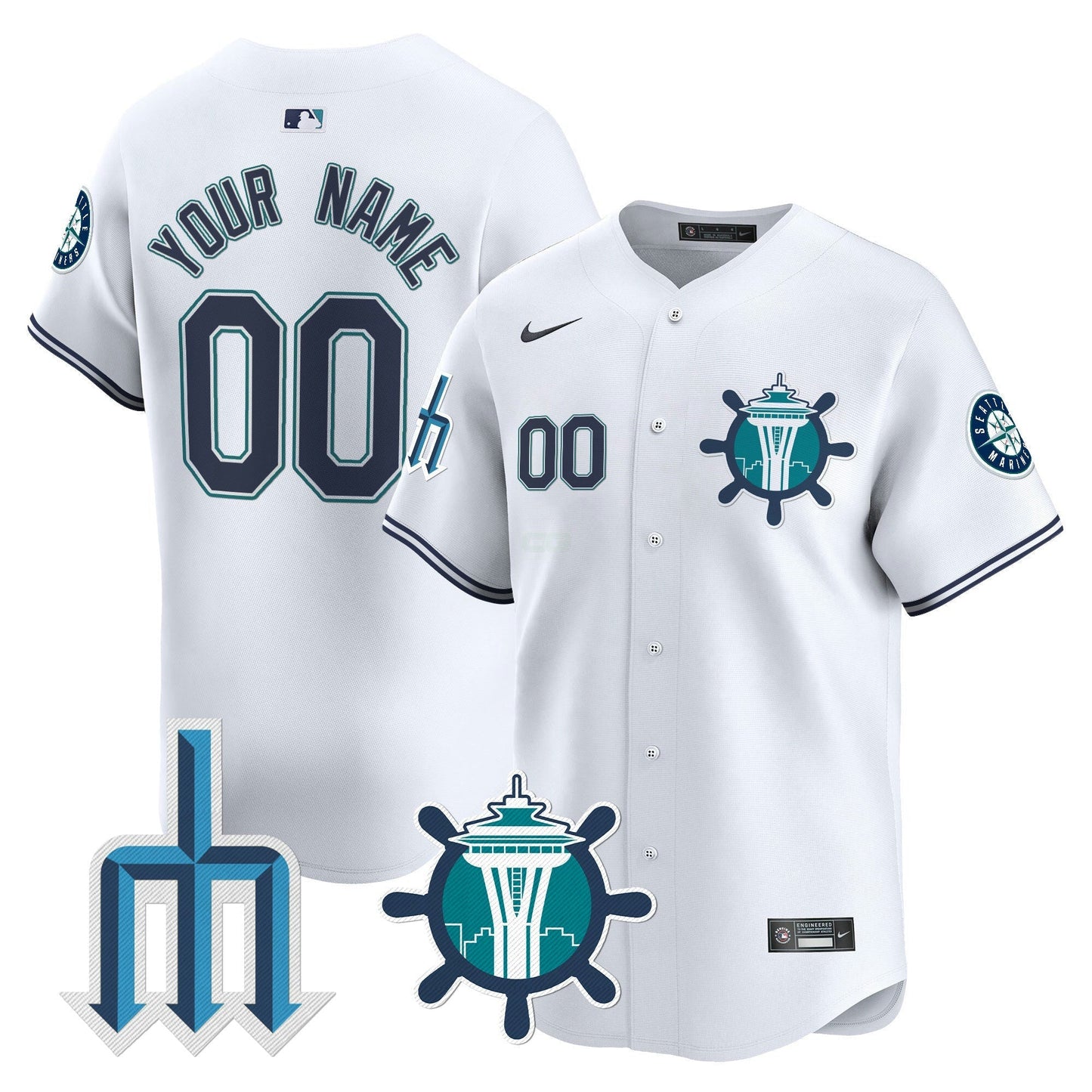 Camisa MLB Seattle Trident Patch Vapor Premier Limited Jersey