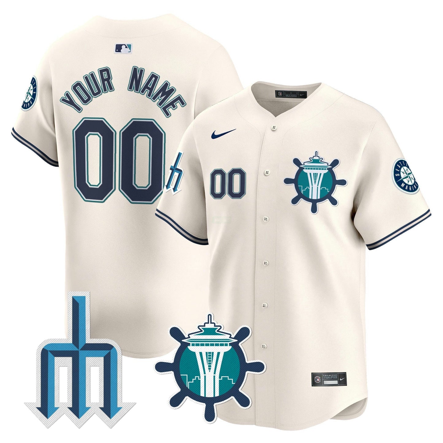 Camisa MLB Seattle Trident Patch Vapor Premier Limited Jersey