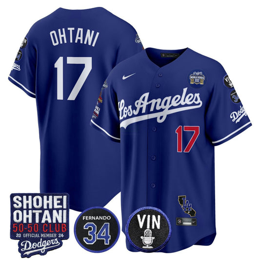 Camisa MLB Shohei Ohtani Los Angeles Azul Royal Azul Jersey - Azul Royal Azul
