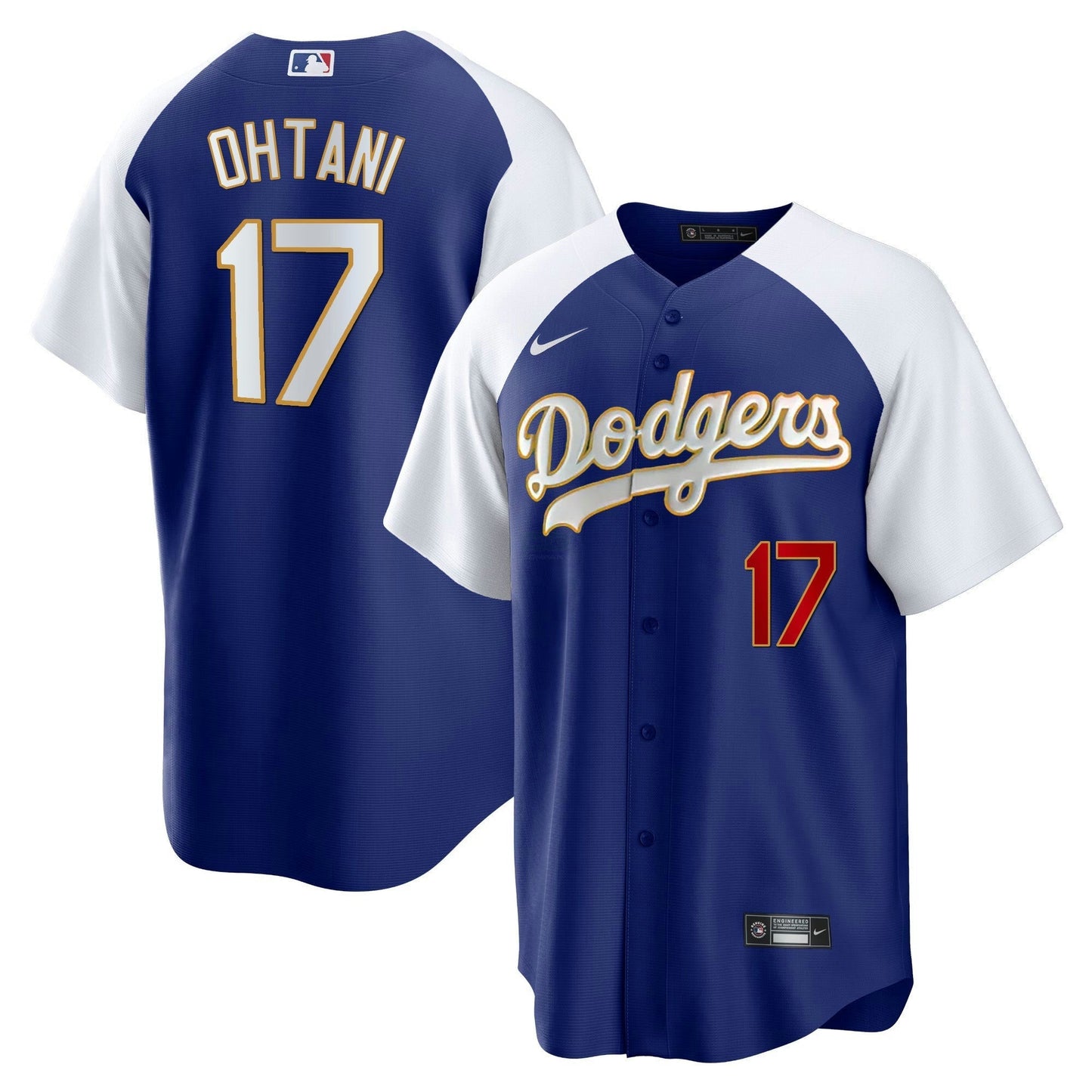 Camisa MLB Shohei Ohtani Los Angeles Gold Trim Cool Base Jersey