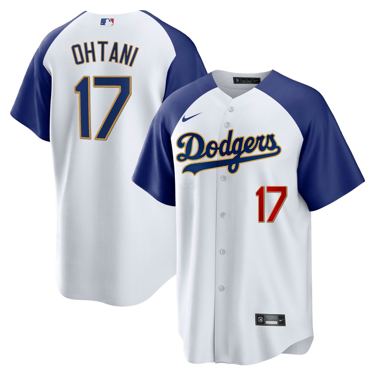 Camisa MLB Shohei Ohtani Los Angeles Gold Trim Cool Base Jersey
