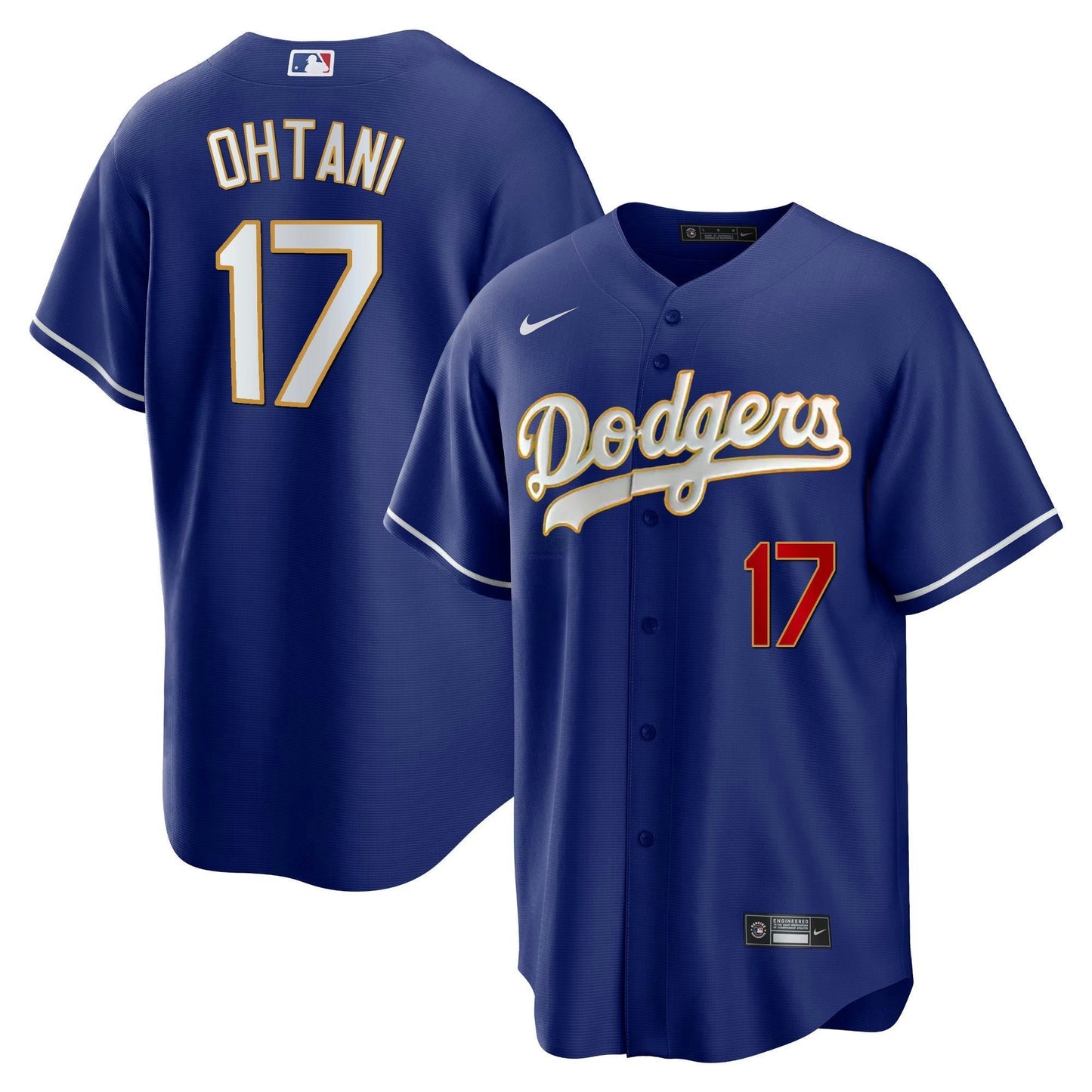 Camisa MLB Shohei Ohtani Los Angeles Gold Trim Cool Base Jersey