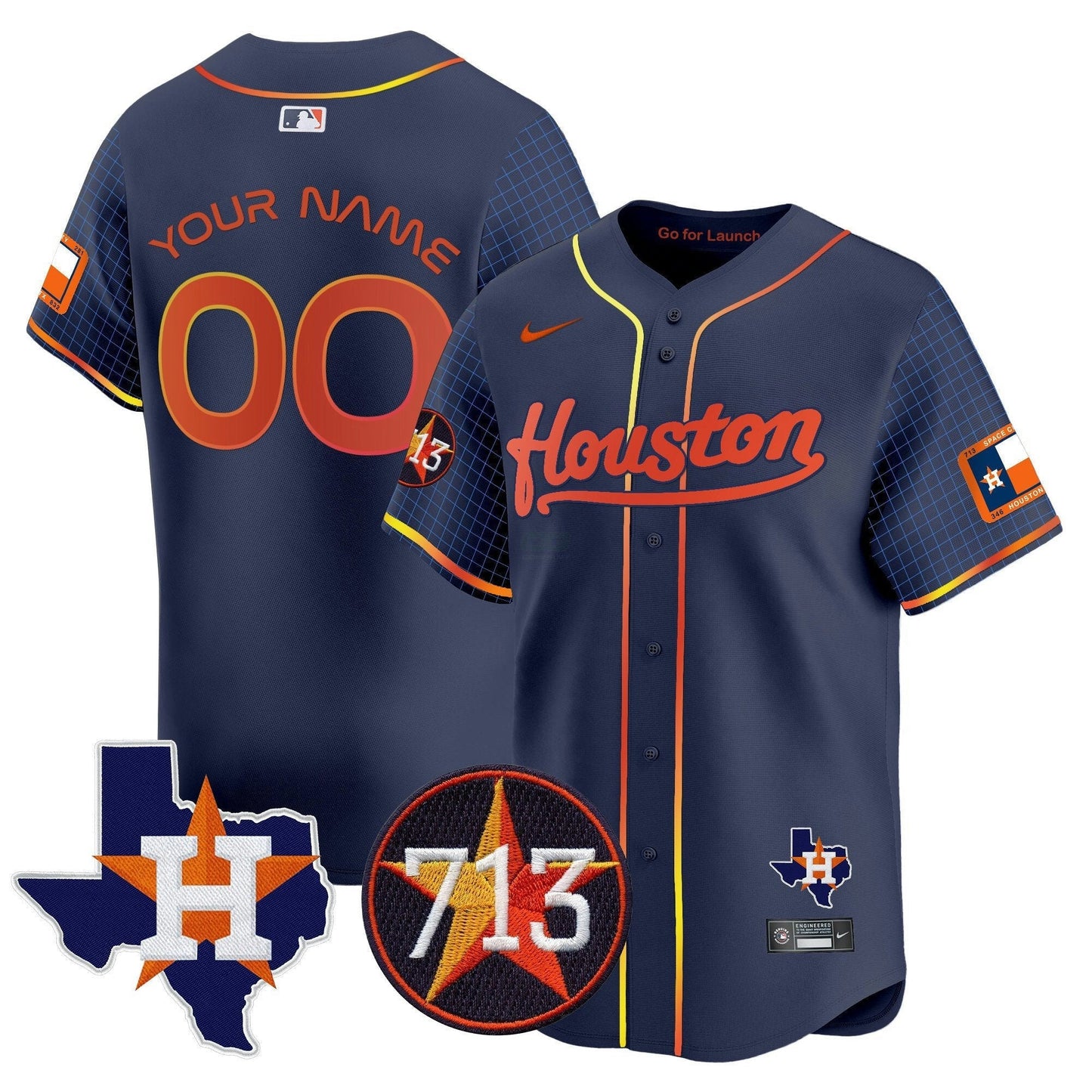 Camisa MLB Space City 713 Patch Vapor Premier Limited Jersey
