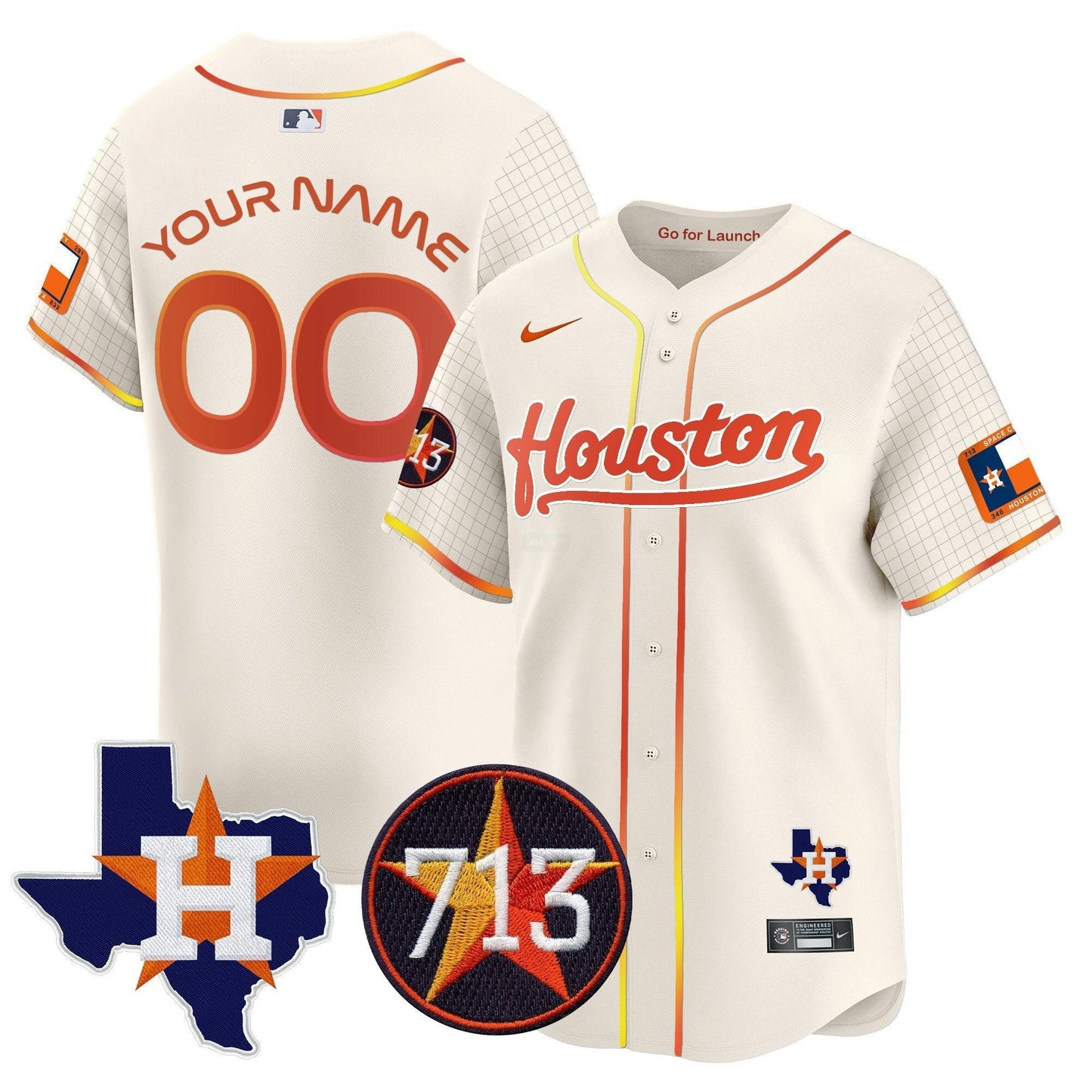 Camisa MLB Space City 713 Patch Vapor Premier Limited Jersey