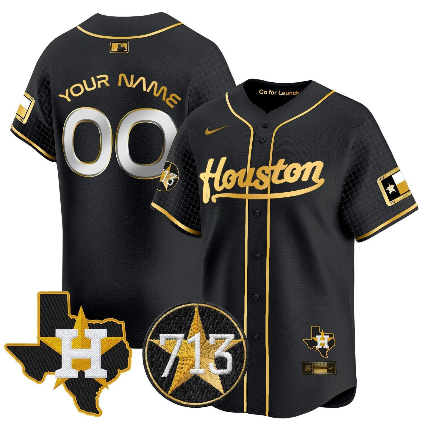 Camisa MLB Space City 713 Patch Vapor Premier Limited Jersey