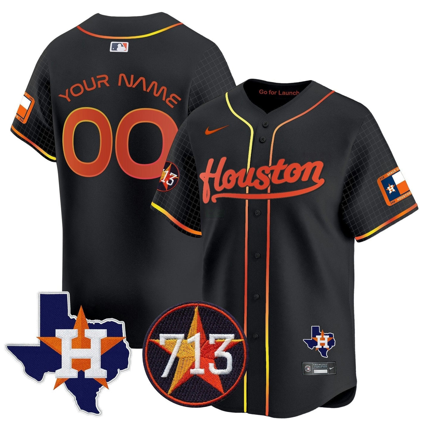 Camisa MLB Space City 713 Patch Vapor Premier Limited Jersey