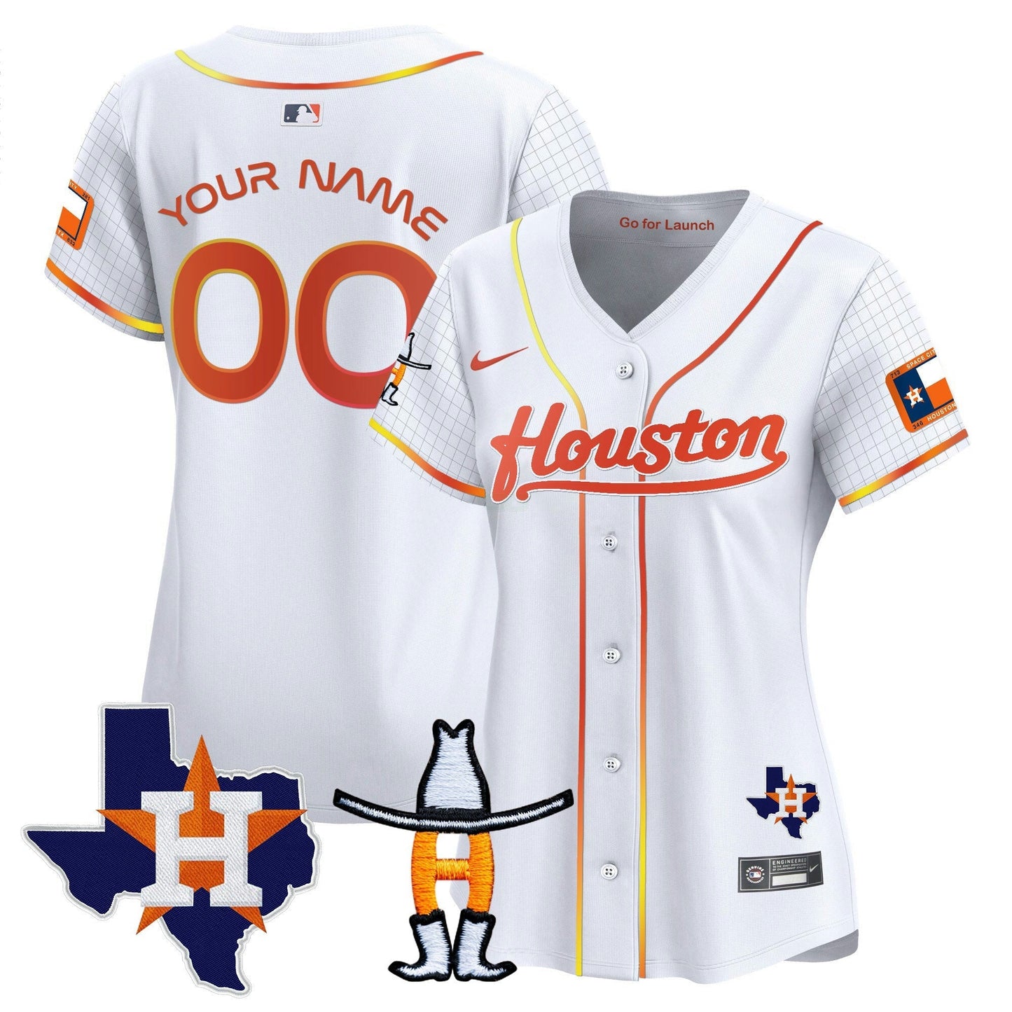 Camisa MLB Space City Houston Rodeo Patch Vapor Premier Limited Jersey