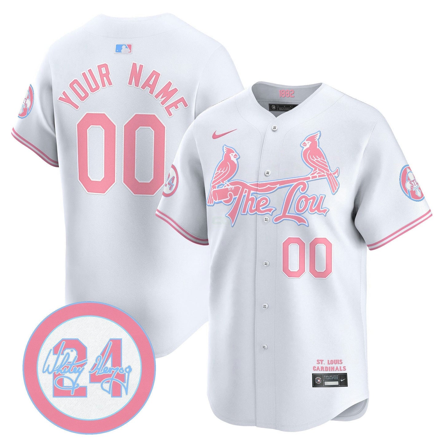 Camisa MLB St. Louis Bubblegum Pink Vapor Premier Limited Jersey