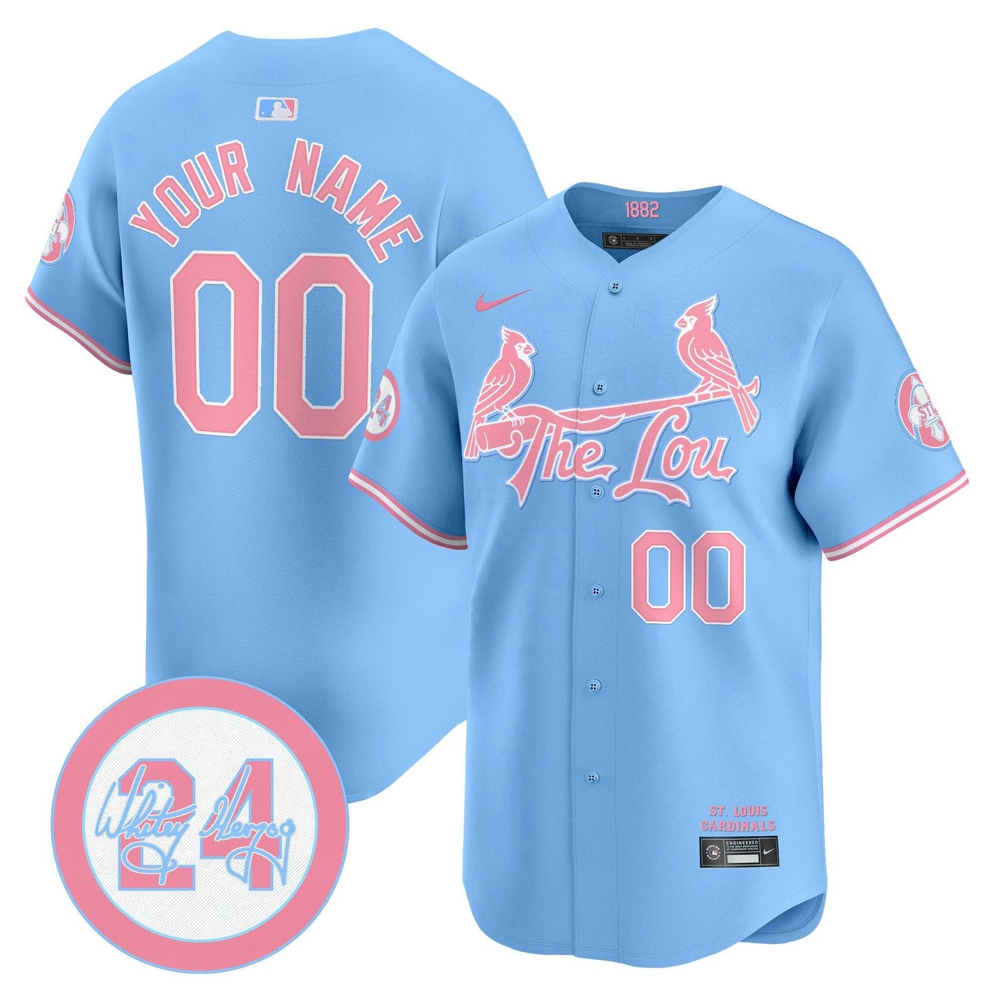 Camisa MLB St. Louis Bubblegum Pink Vapor Premier Limited Jersey