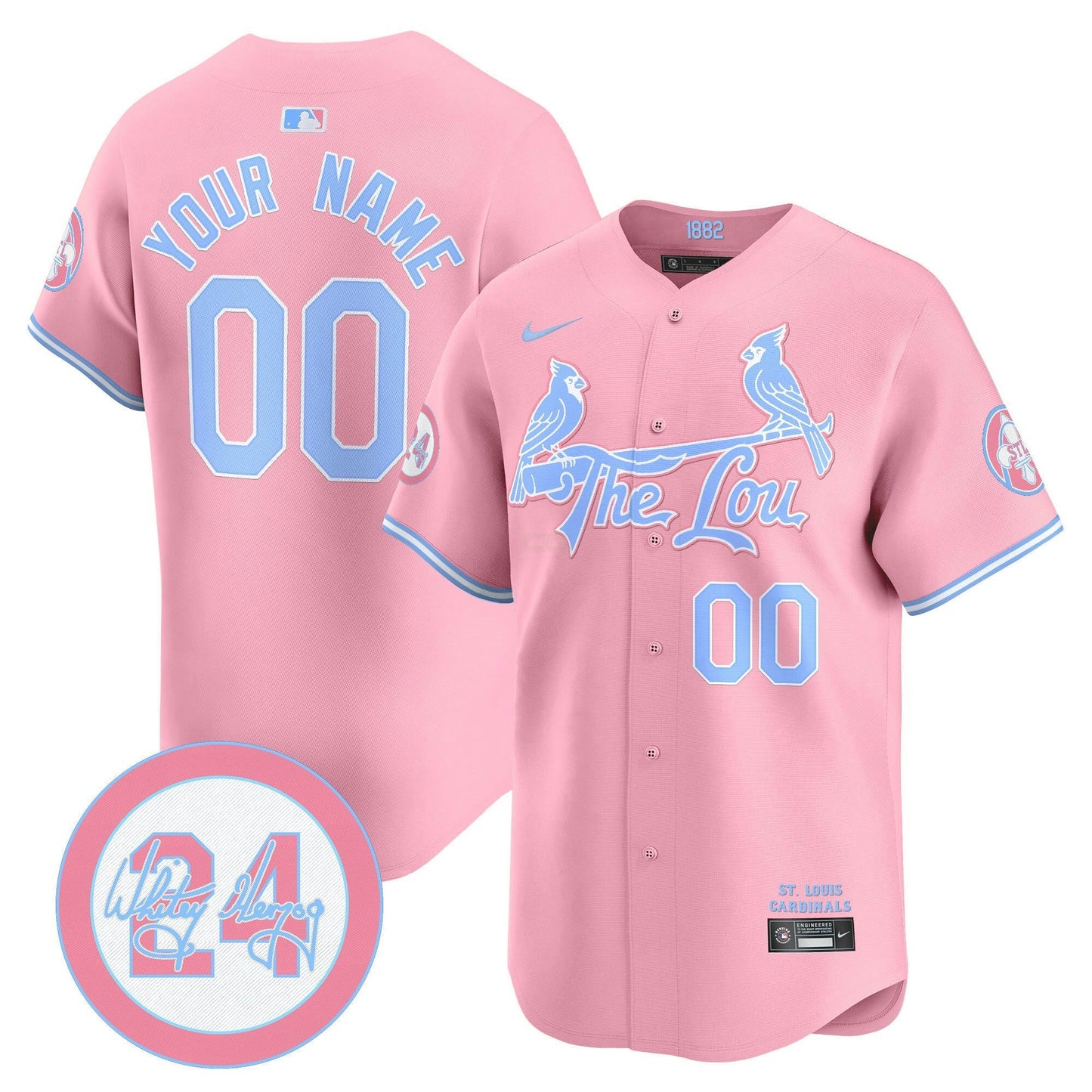 Camisa MLB St. Louis Bubblegum Pink Vapor Premier Limited Jersey