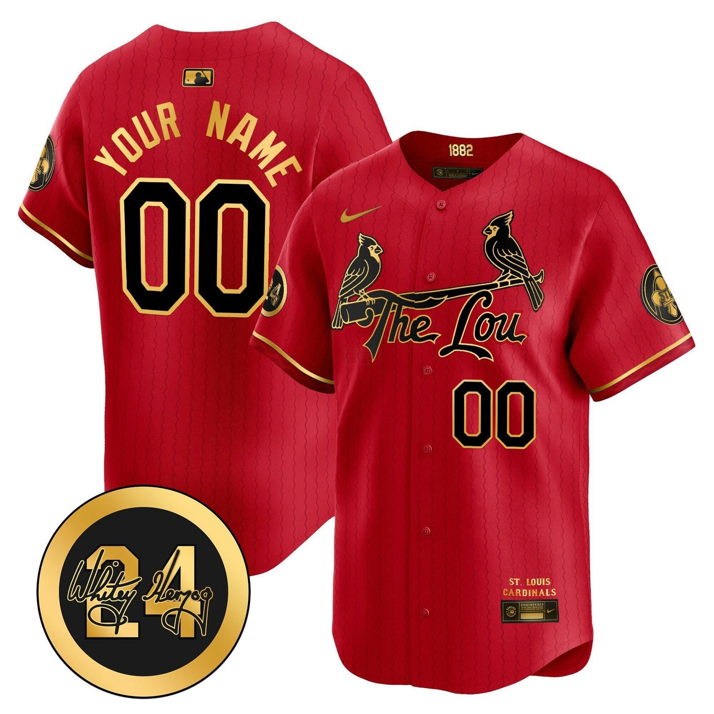 Camisa MLB St. Louis City Connect Whitey Herzog Patch Vapor Premier Limited Jersey