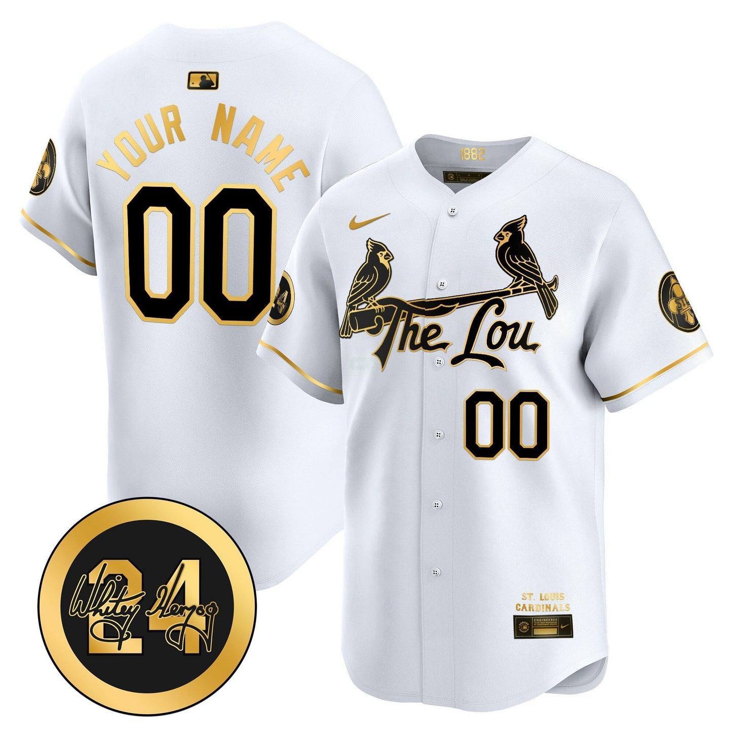 Camisa MLB St. Louis City Connect Whitey Herzog Patch Vapor Premier Limited Jersey