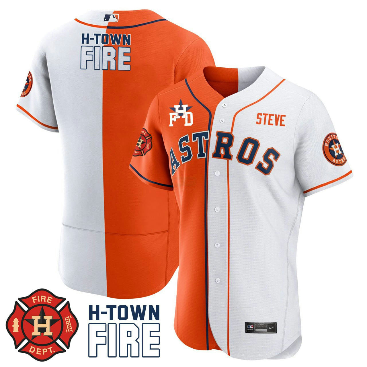 Camisa MLB Steve Sherber Houston Split Jersey - Flex Base