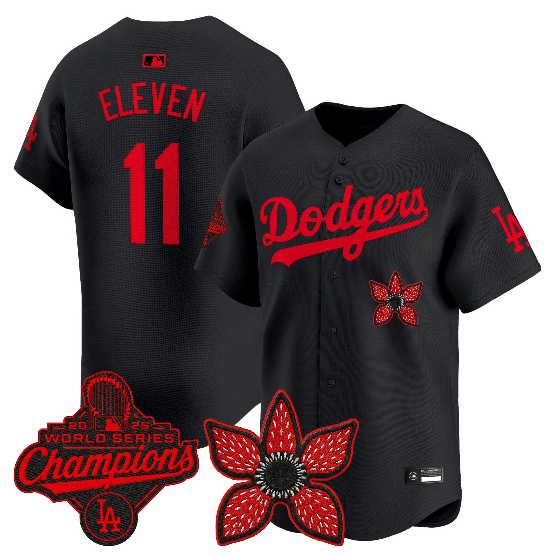 Camisa MLB ‘Stranger Things Edition’ Vapor Premier Jersey – 2025 World Series Champions Patch
