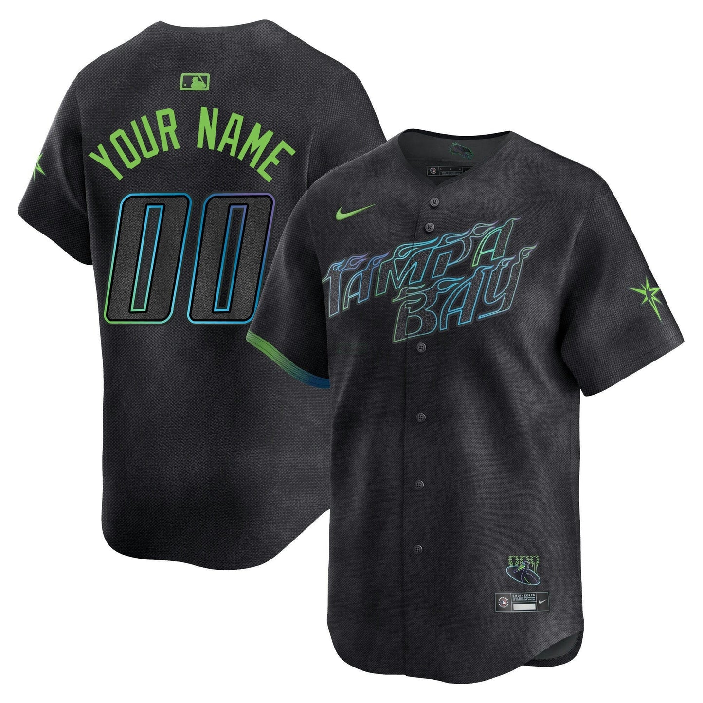 Camisa MLB Tampa Bay 2024 City Connect Vapor Premier Limited Jersey – Grafite