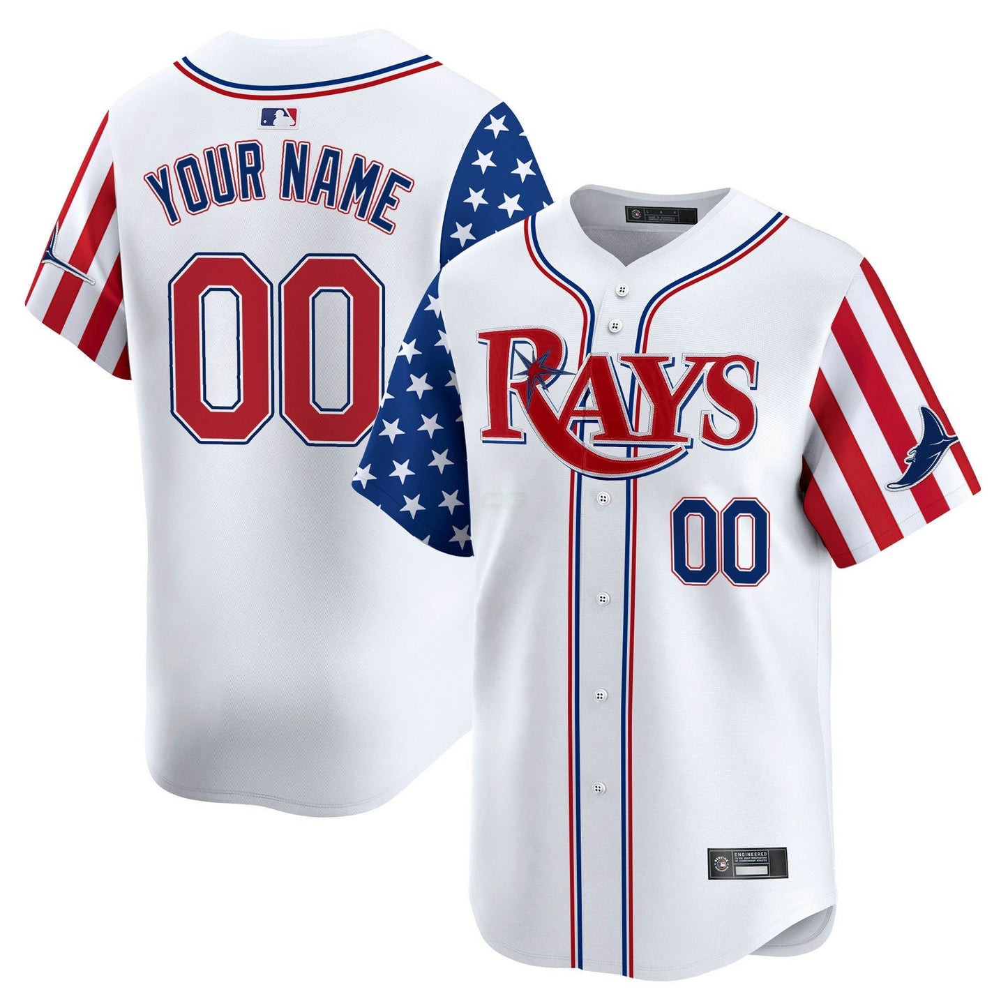 Camisa MLB Tampa Bay 2025 Independence Day Vapor Premier Limited Jersey