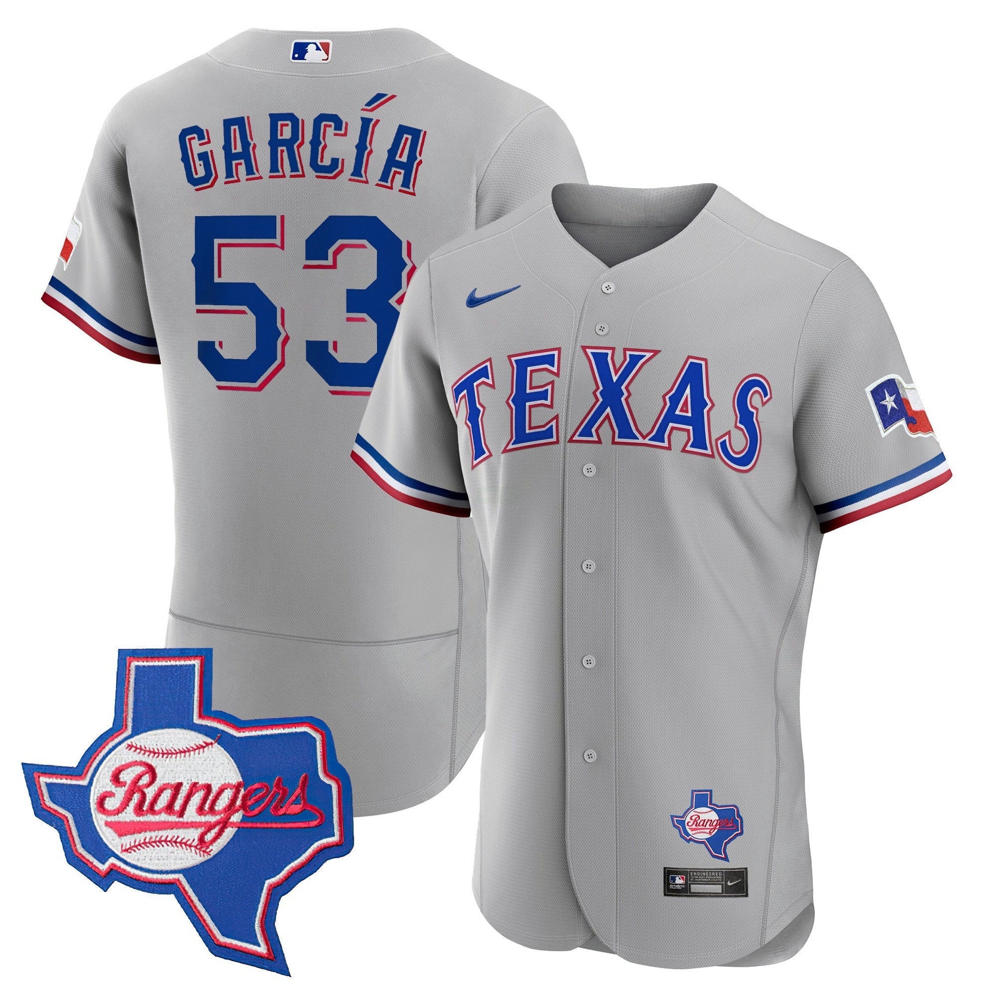 Camisa MLB Texas 2023 Cinza Flex Base Jersey – Texas Patch