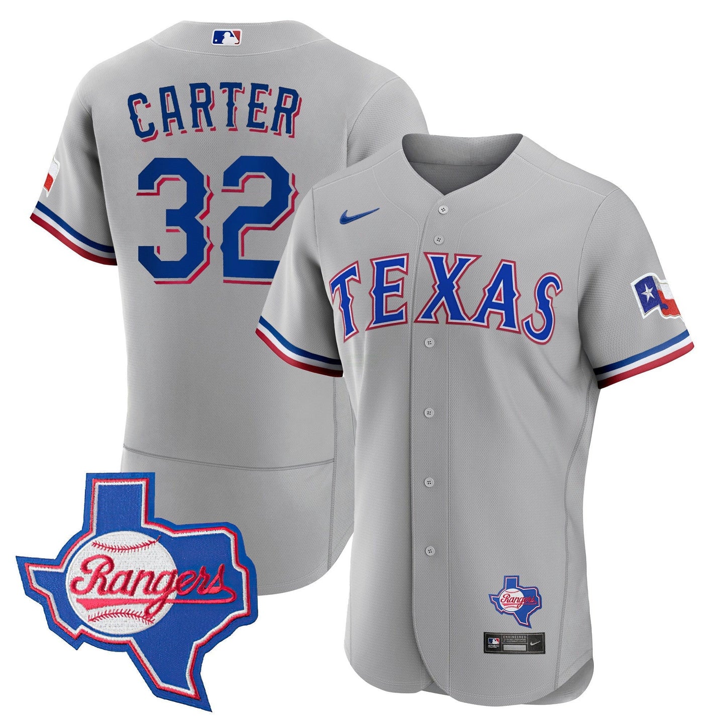 Camisa MLB Texas 2023 Cinza Flex Base Jersey – Texas Patch
