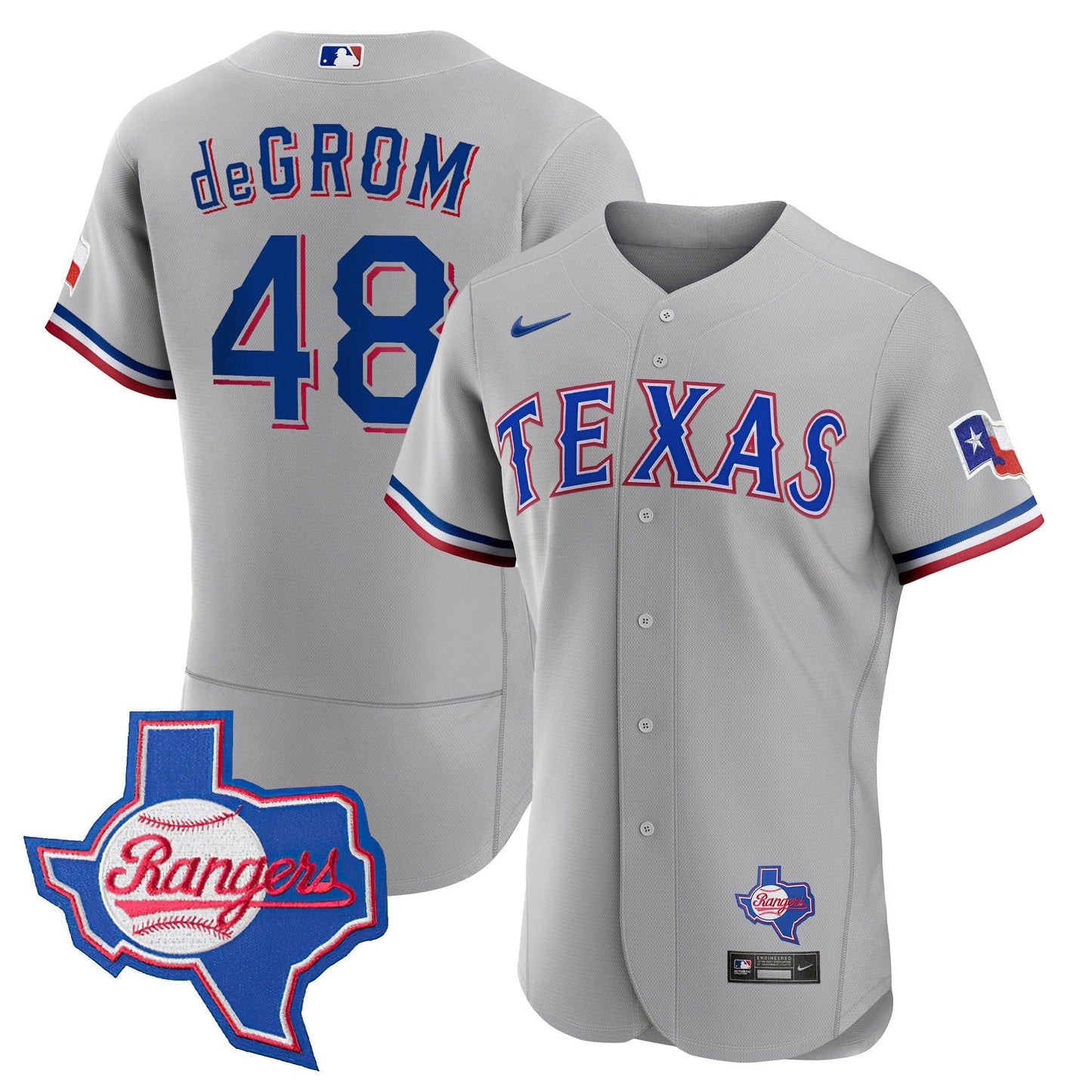 Camisa MLB Texas 2023 Cinza Flex Base Jersey – Texas Patch