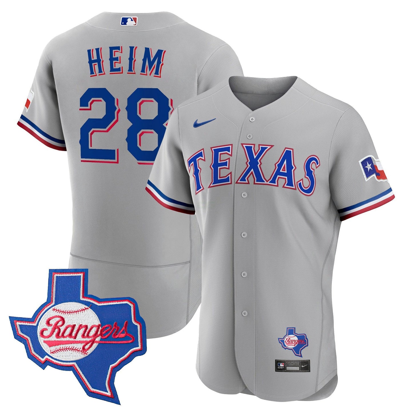 Camisa MLB Texas 2023 Cinza Flex Base Jersey – Texas Patch