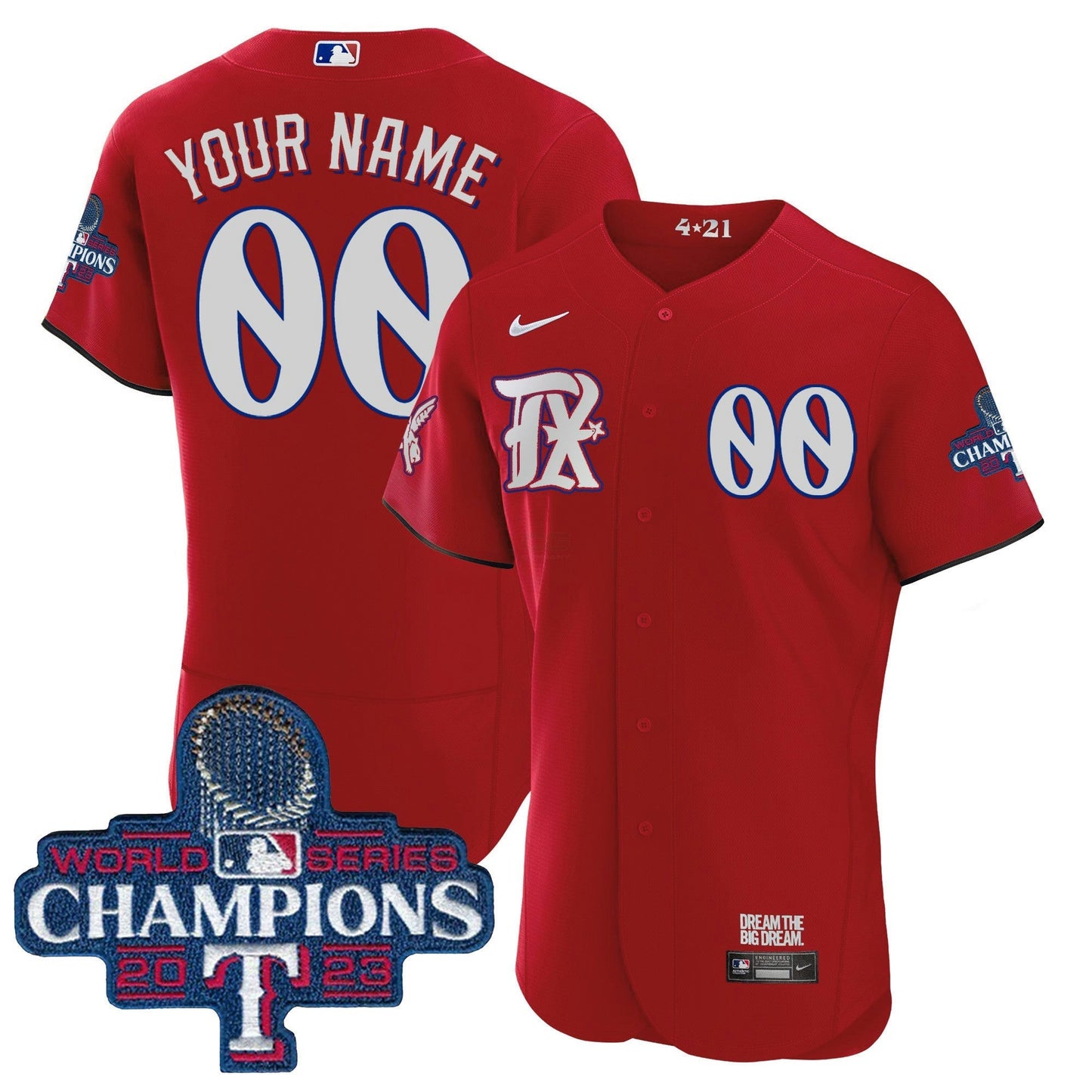 Camisa MLB Texas 2023 World Series Champions City Connect Flex Base Jersey