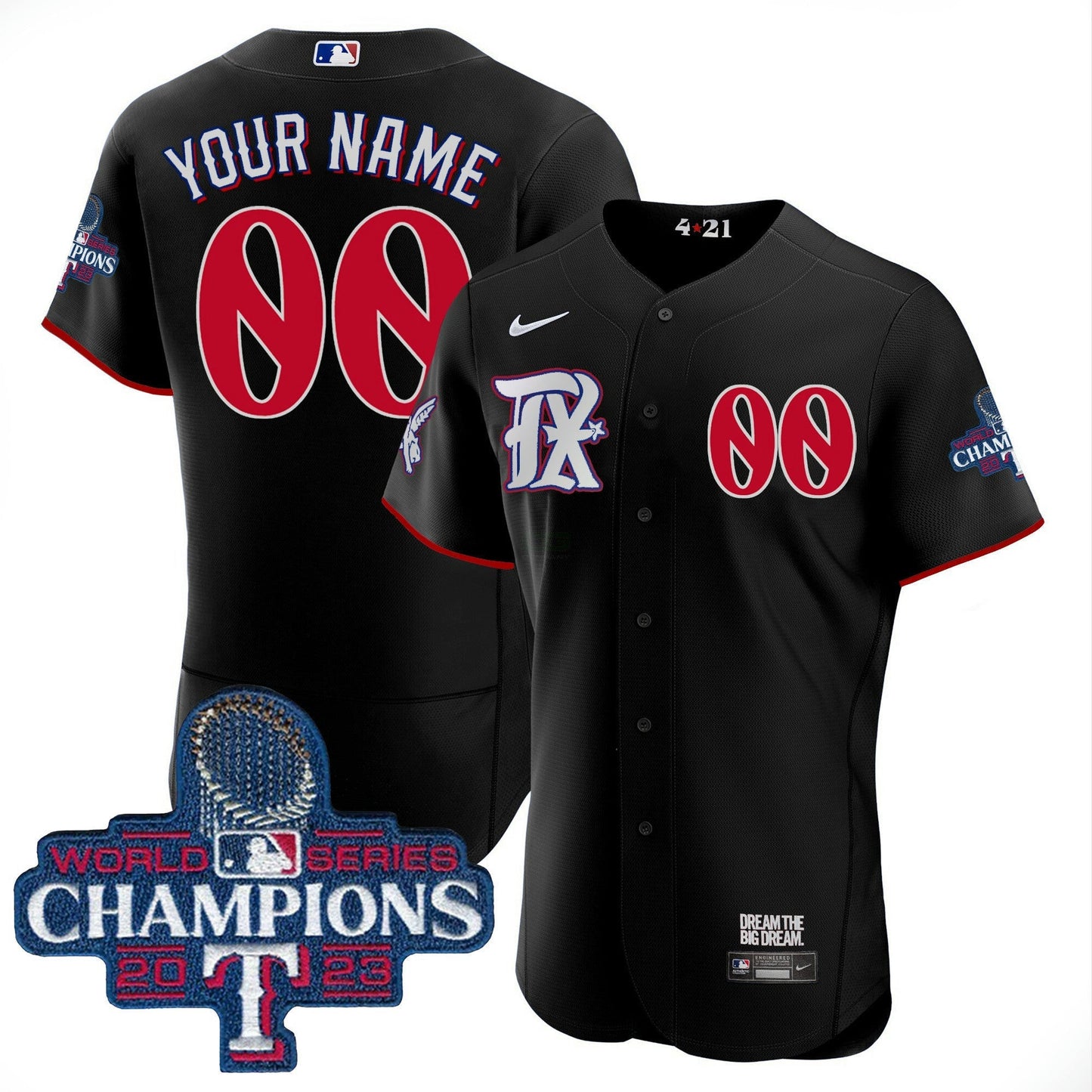 Camisa MLB Texas 2023 World Series Champions City Connect Flex Base Jersey
