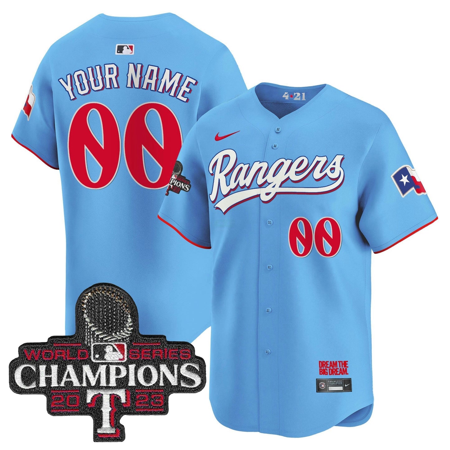 Camisa MLB Texas 2023 World Series Champions City Connect Vapor Premier Limited Jersey