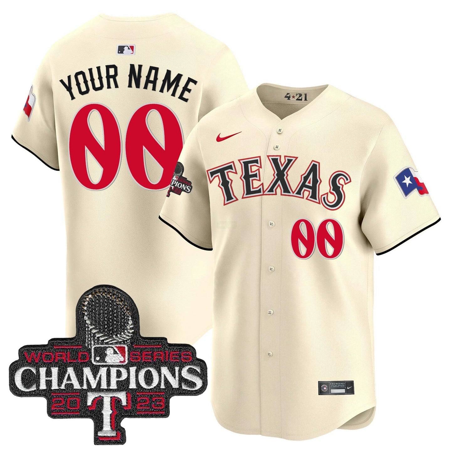Camisa MLB Texas 2023 World Series Champions City Connect Vapor Premier Limited Jersey