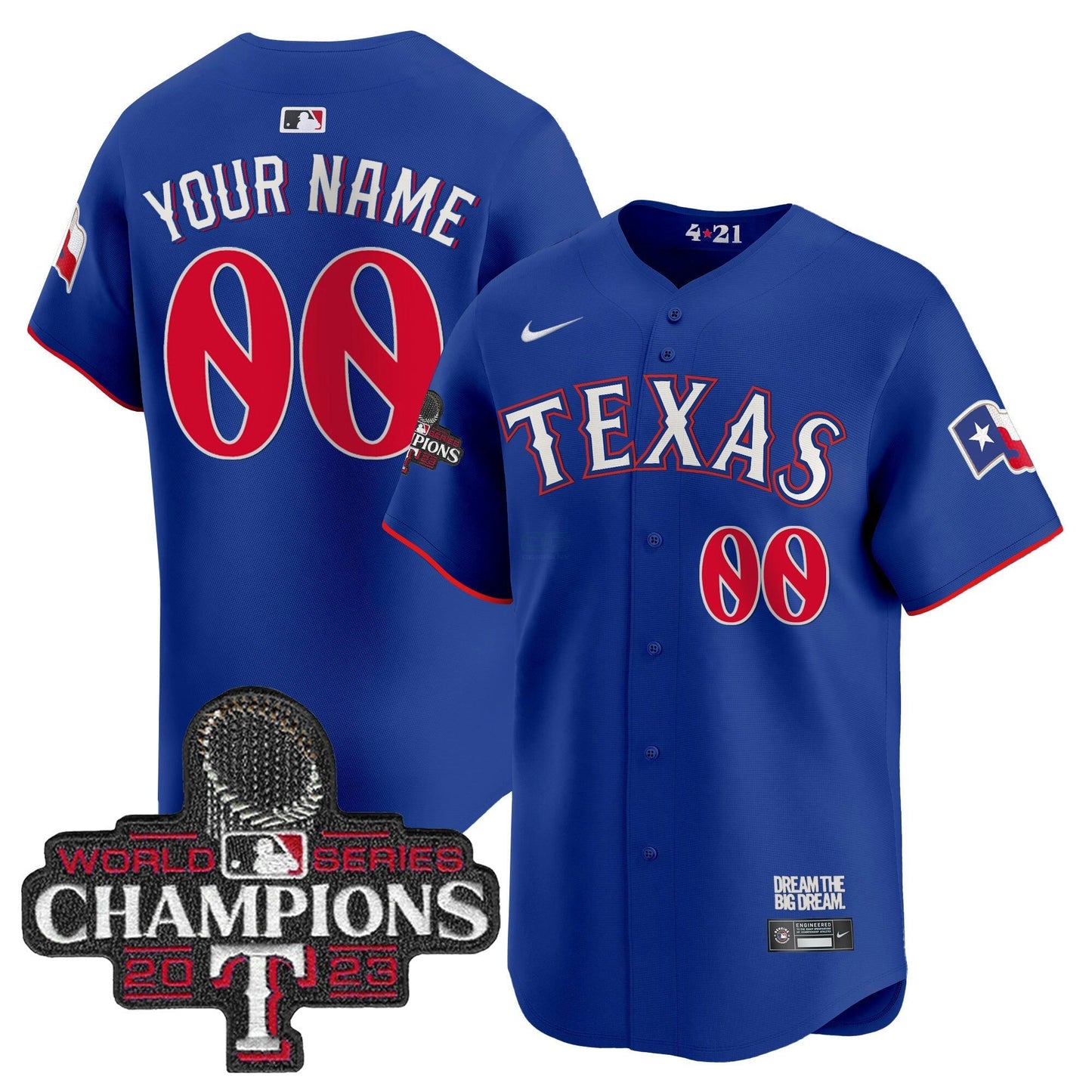 Camisa MLB Texas 2023 World Series Champions City Connect Vapor Premier Limited Jersey